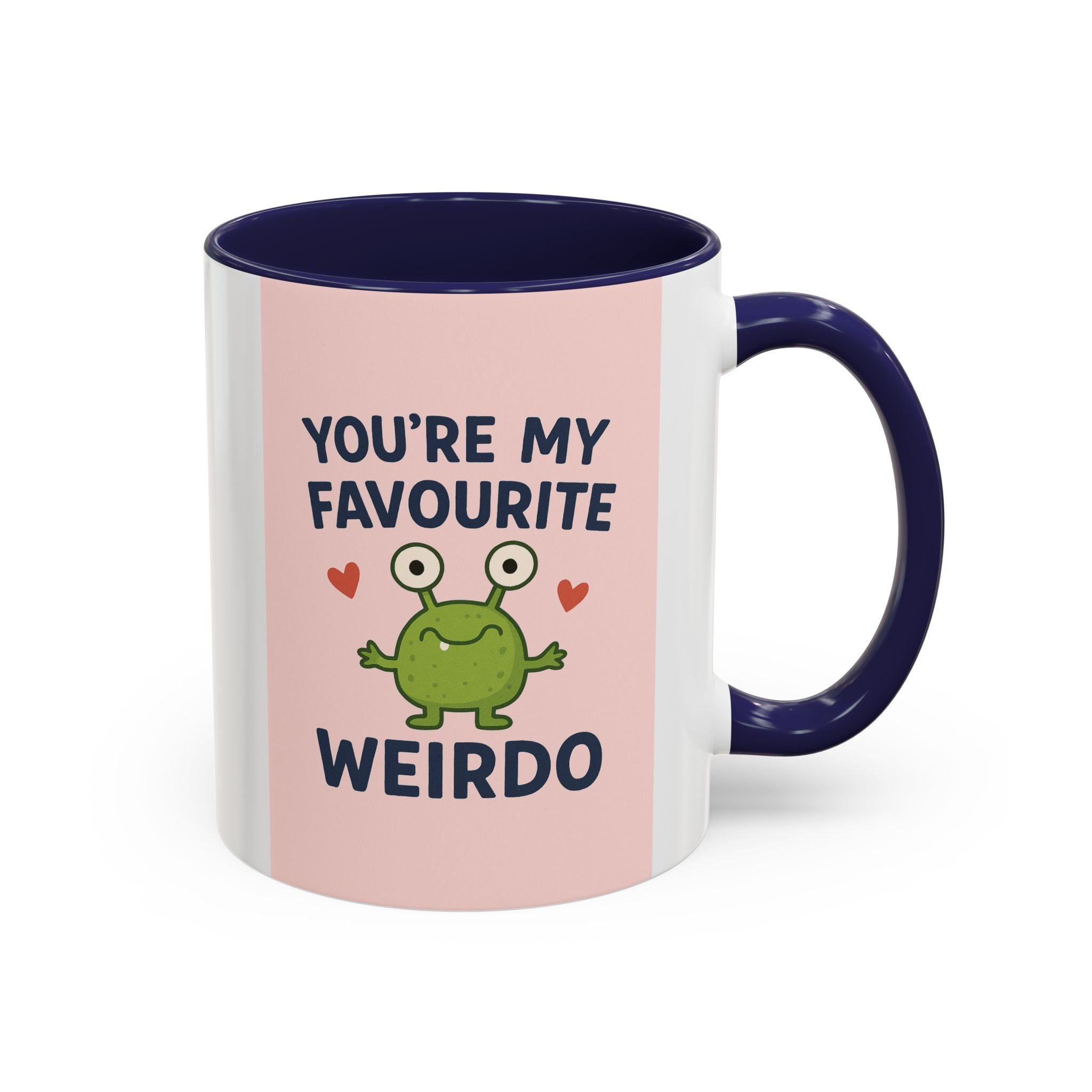 Funny 'You’re My Favourite Weirdo' Accent Coffee Mug — Cute Frog Gift