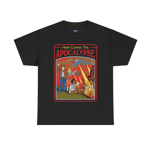Apocalypse Retro Tee — "Here Comes The Apocalypse" Vintage Sci‑Fi Graphic T-Shirt