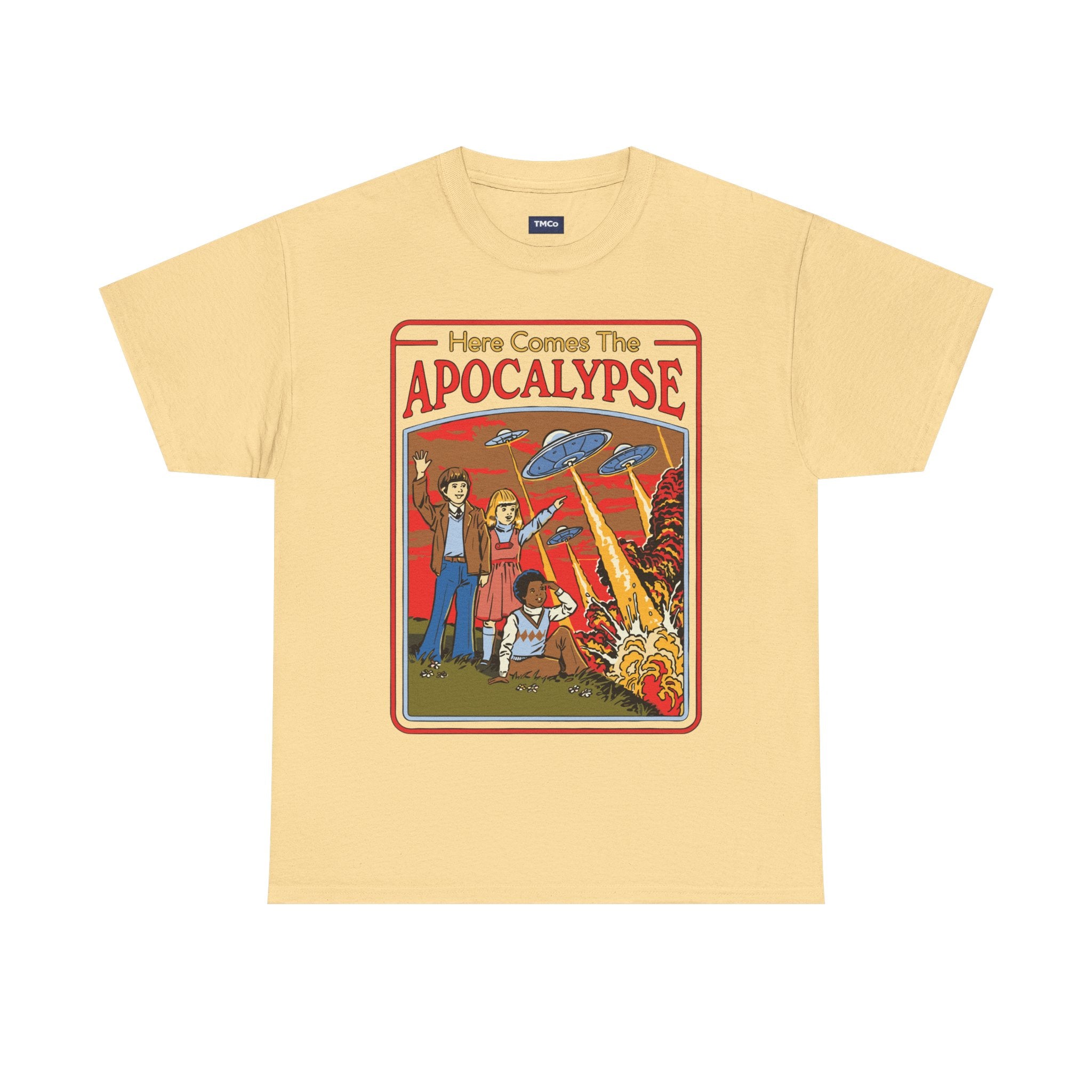 Apocalypse Retro Tee — "Here Comes The Apocalypse" Vintage Sci‑Fi Graphic T-Shirt