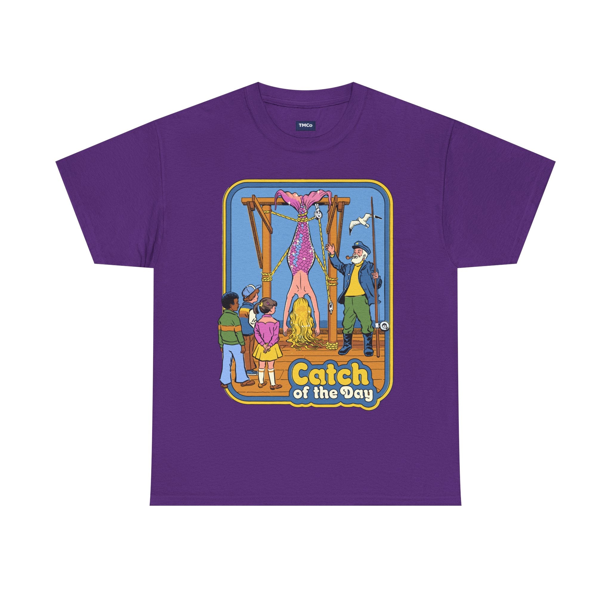 Catch of the Day T‑Shirt — Retro Fisherman Cartoon Tee