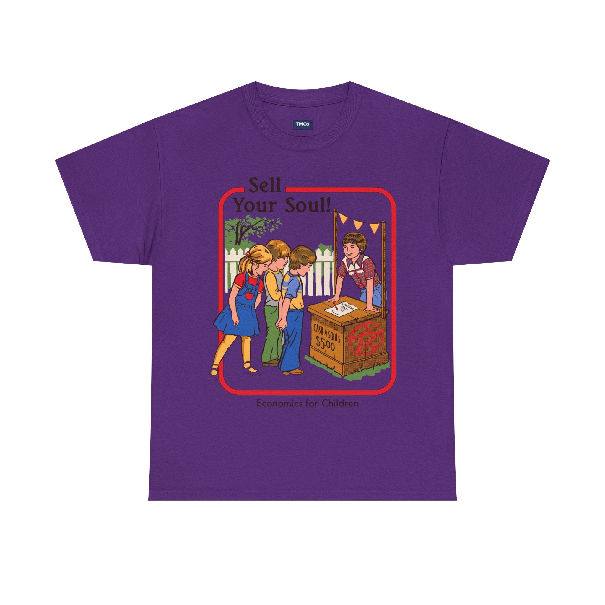 Sell Your Soul! T-Shirt — Retro 'Economics for Children' Vintage Illustration Tee