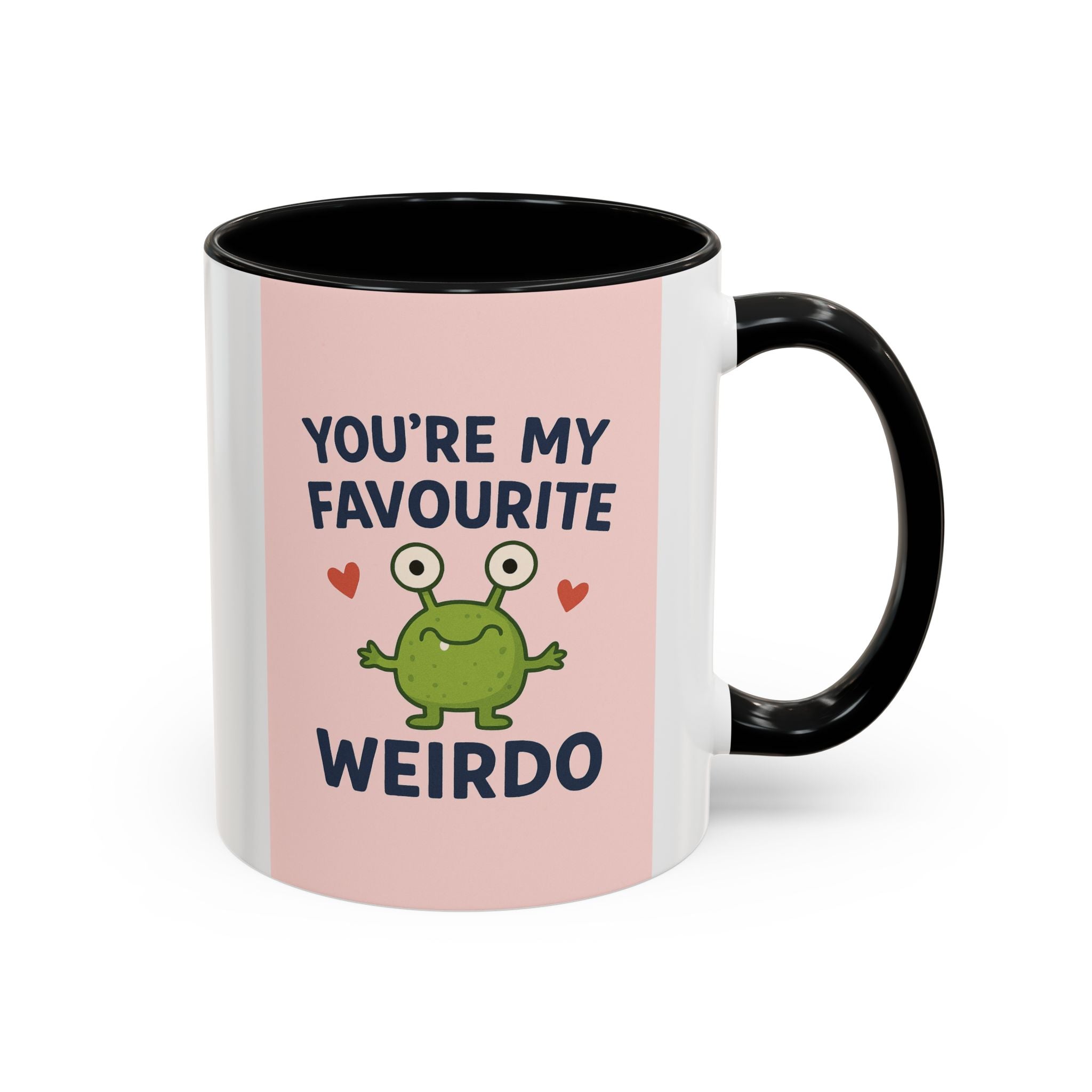 Funny 'You’re My Favourite Weirdo' Accent Coffee Mug — Cute Frog Gift