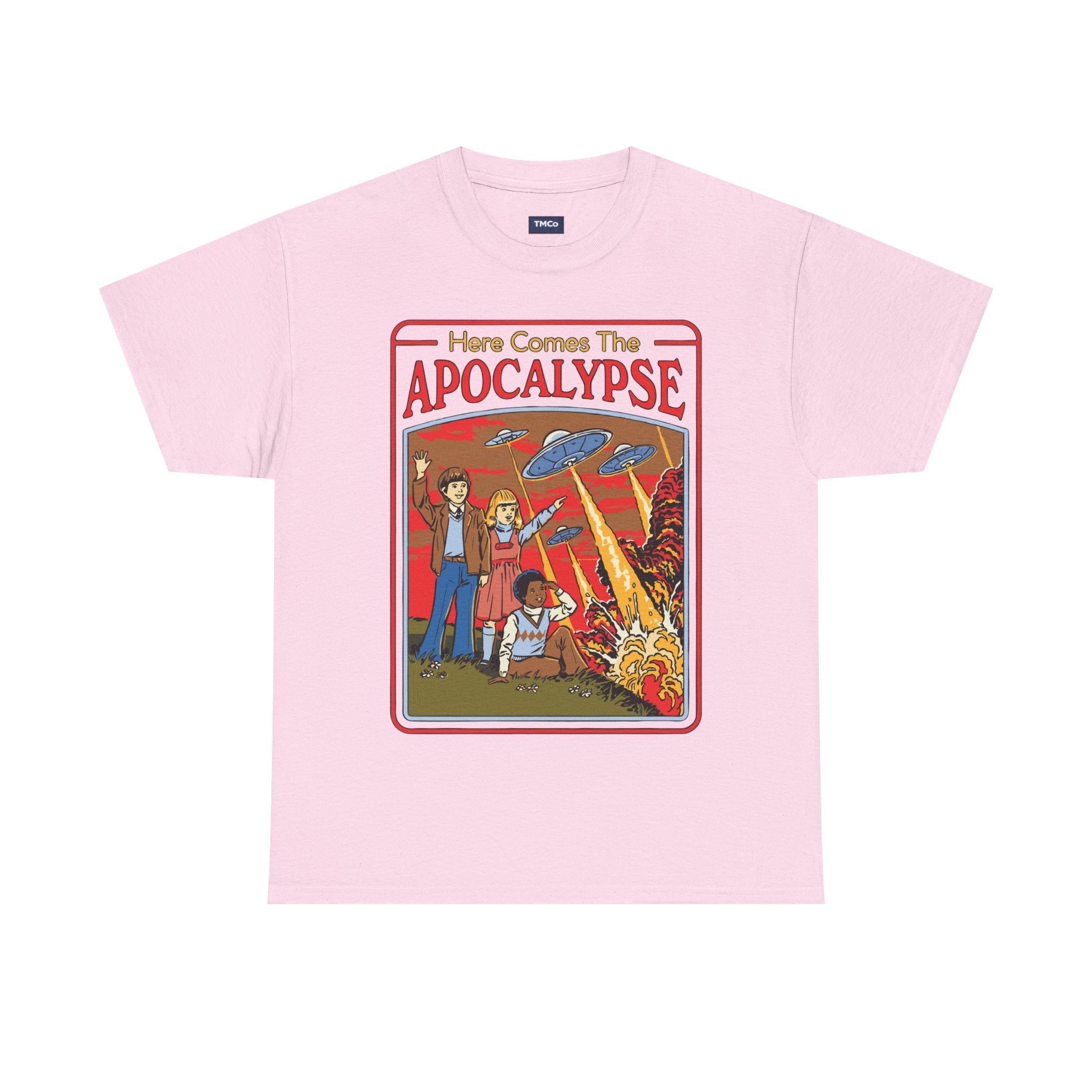 Apocalypse Retro Tee — "Here Comes The Apocalypse" Vintage Sci‑Fi Graphic T-Shirt