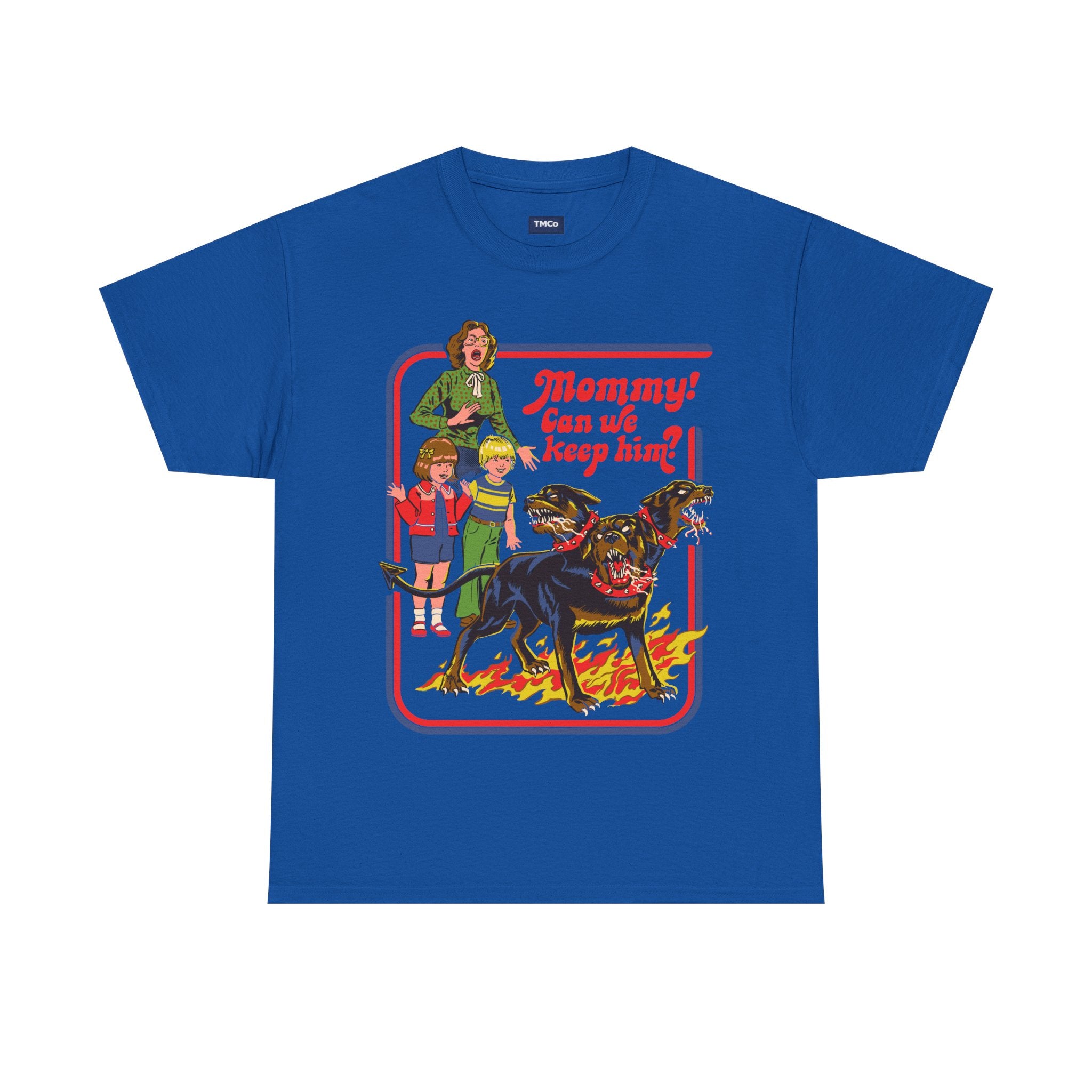 Vintage 'Mommy! Can We Keep Him?' Kids & Dog Graphic Tee