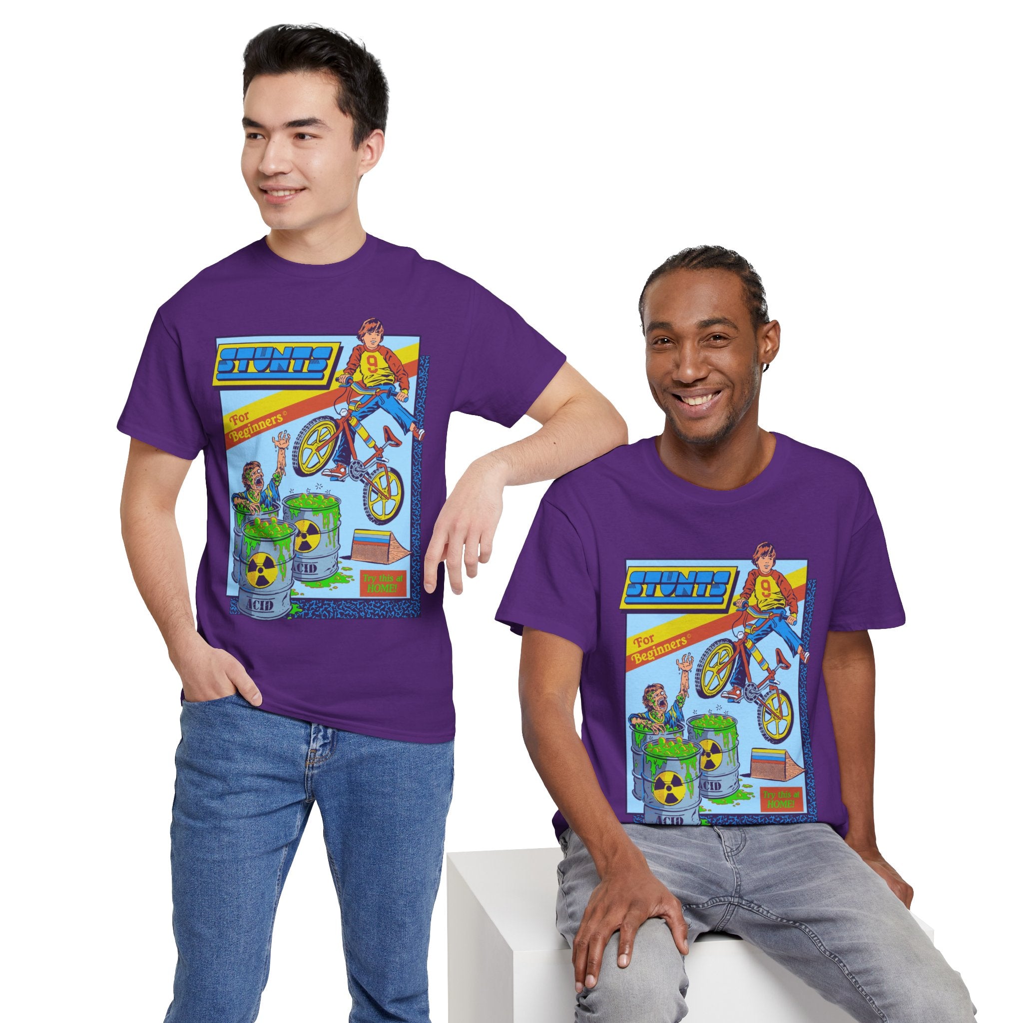 BMX Radioactive Stunt T-Shirt — Retro Bike Graphic Tee