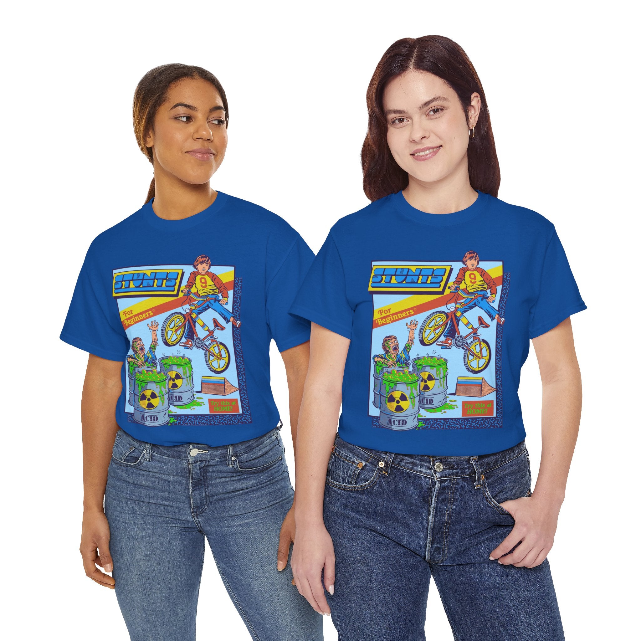 BMX Radioactive Stunt T-Shirt — Retro Bike Graphic Tee