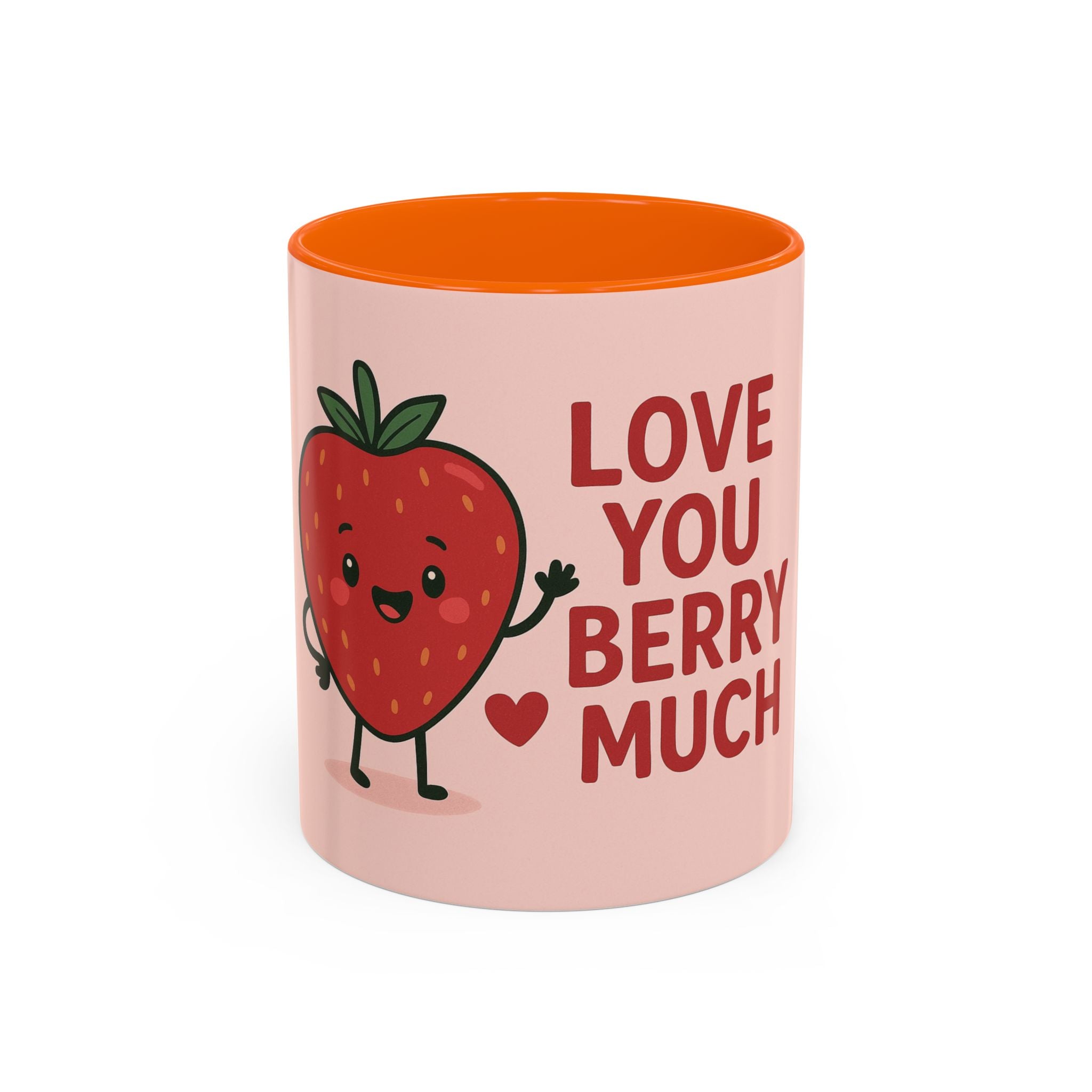 Love You Berry Much Coffee Mug — Cute Strawberry Pun Accent Mug