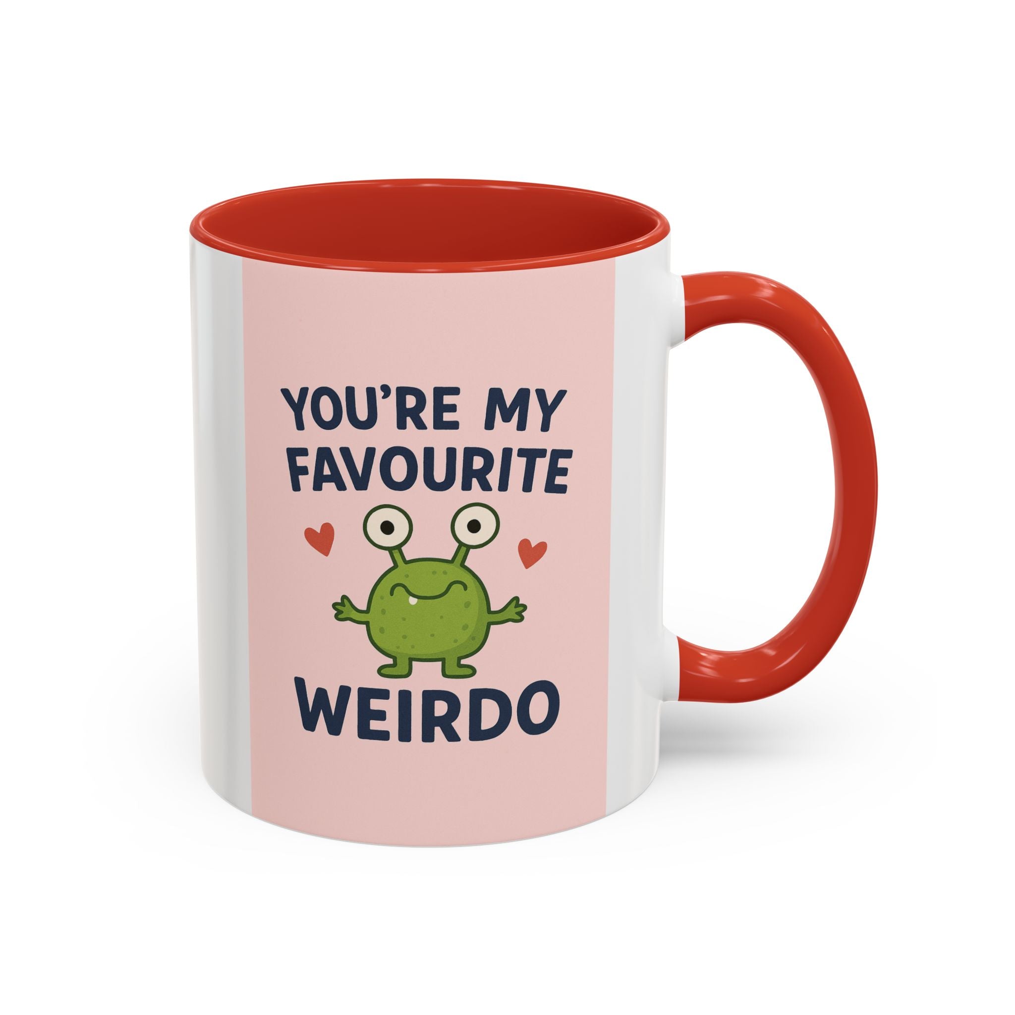 Funny 'You’re My Favourite Weirdo' Accent Coffee Mug — Cute Frog Gift
