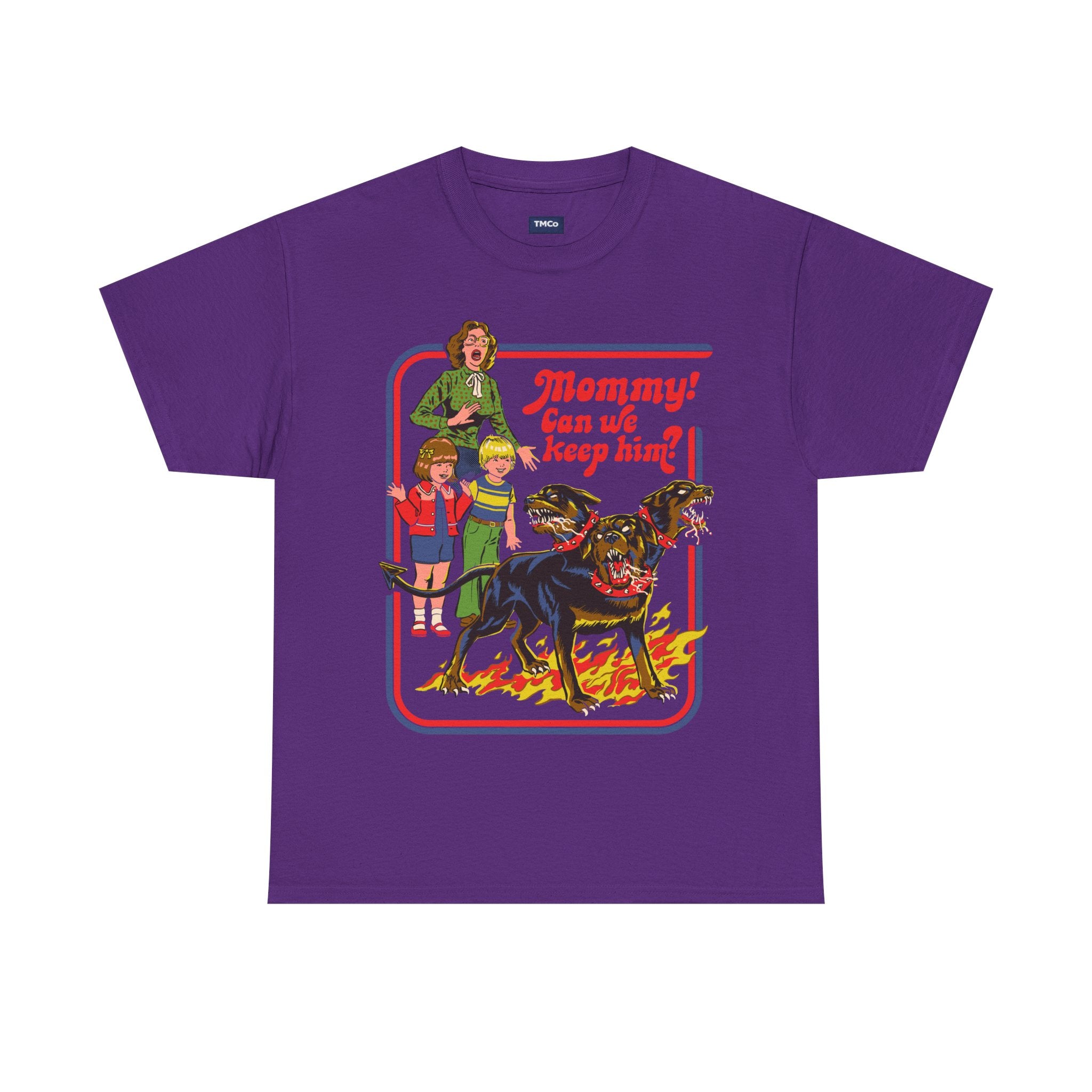 Vintage 'Mommy! Can We Keep Him?' Kids & Dog Graphic Tee