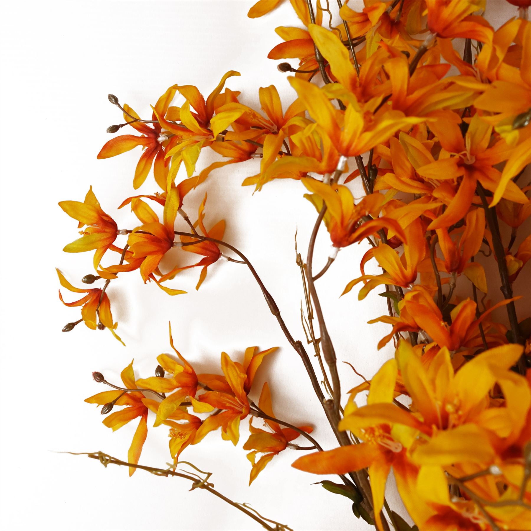 Leaf Design 6x 130cm Yellow Blossom Floral Spray Artificial-2