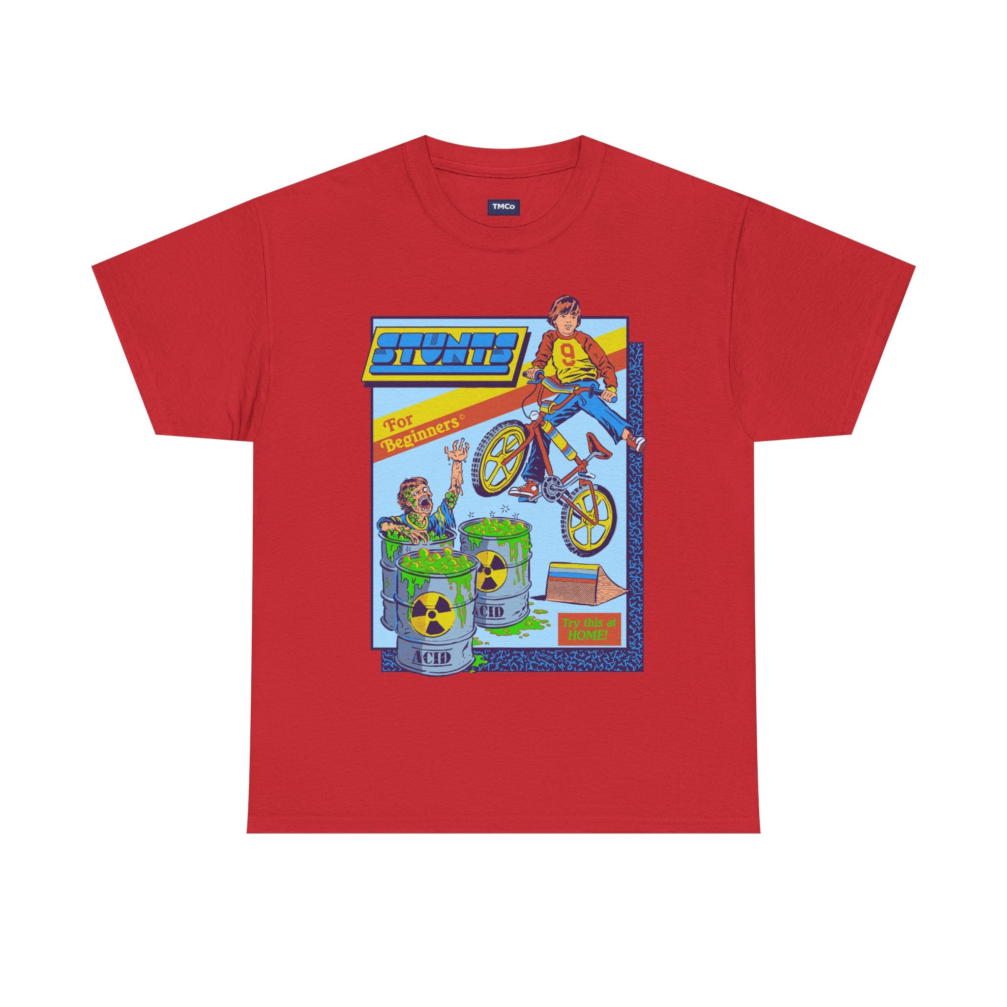 BMX Radioactive Stunt T-Shirt — Retro Bike Graphic Tee