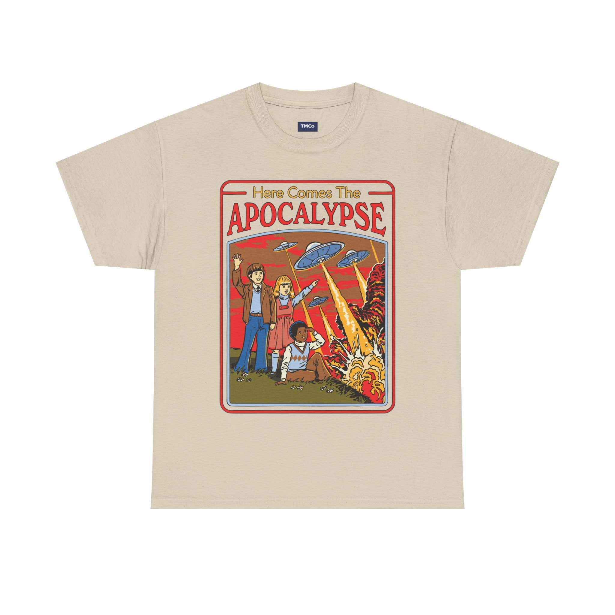 Apocalypse Retro Tee — "Here Comes The Apocalypse" Vintage Sci‑Fi Graphic T-Shirt