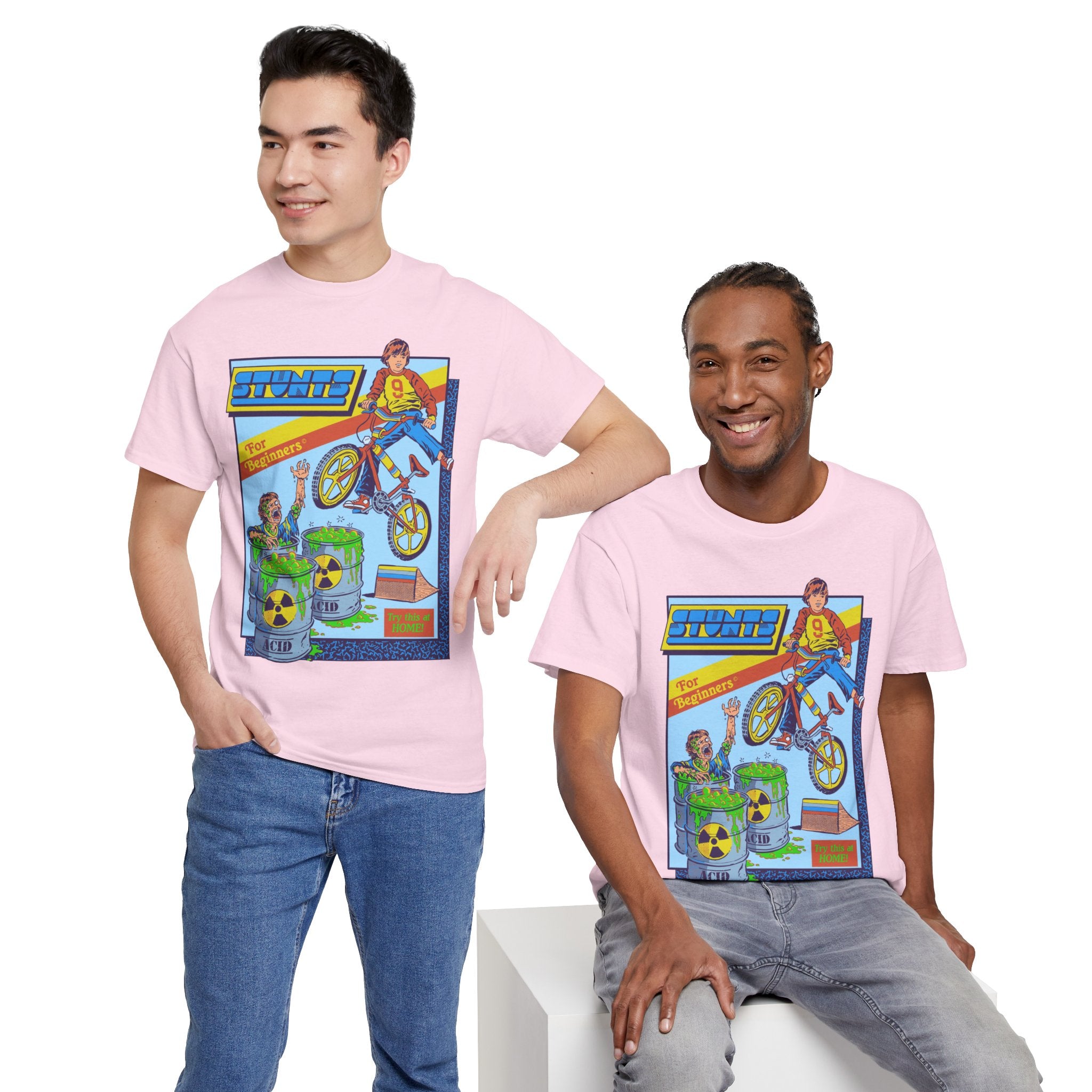 BMX Radioactive Stunt T-Shirt — Retro Bike Graphic Tee