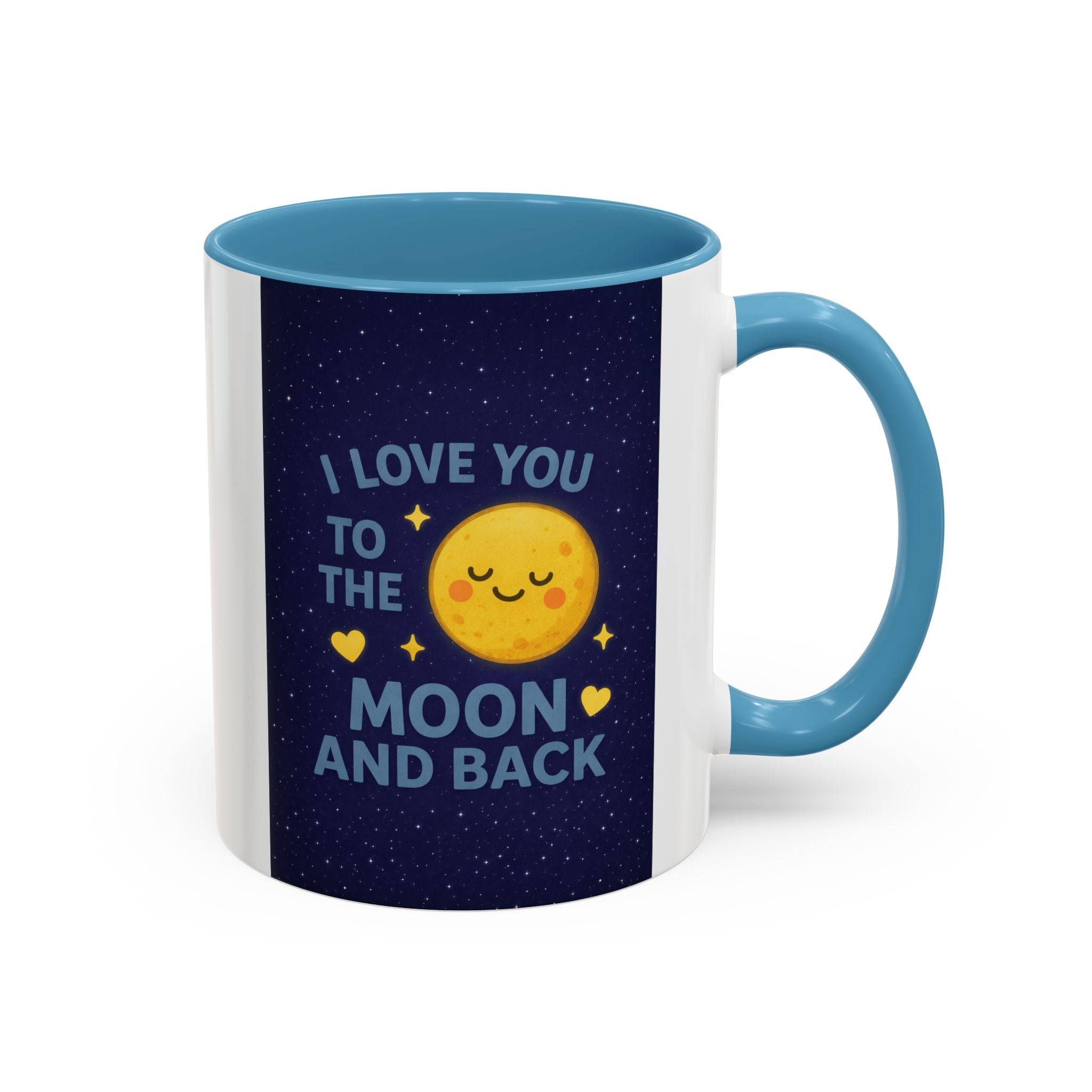 I Love You to the Moon and Back Coffee Mug — Cute Moon Accent Mug