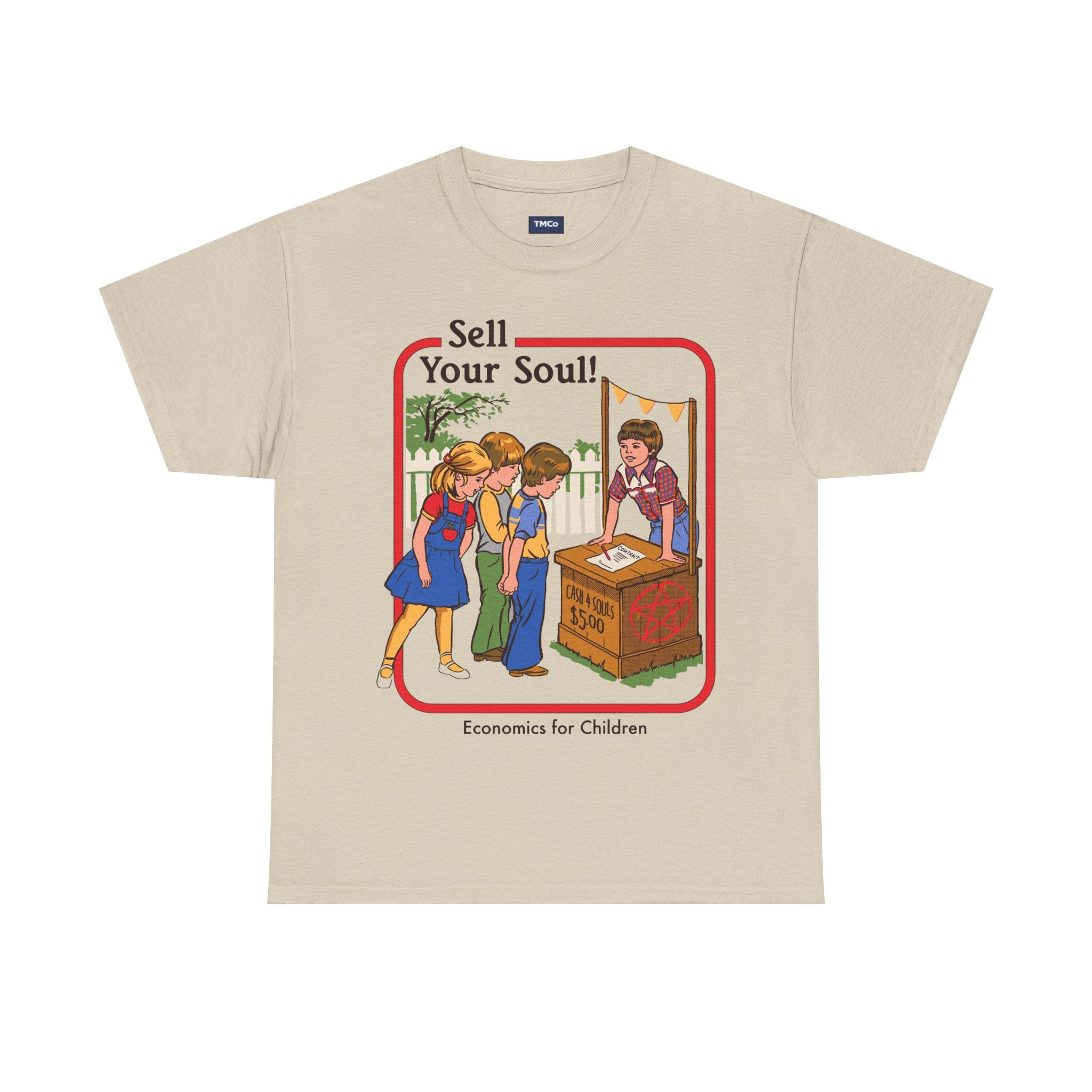 Sell Your Soul! T-Shirt — Retro 'Economics for Children' Vintage Illustration Tee