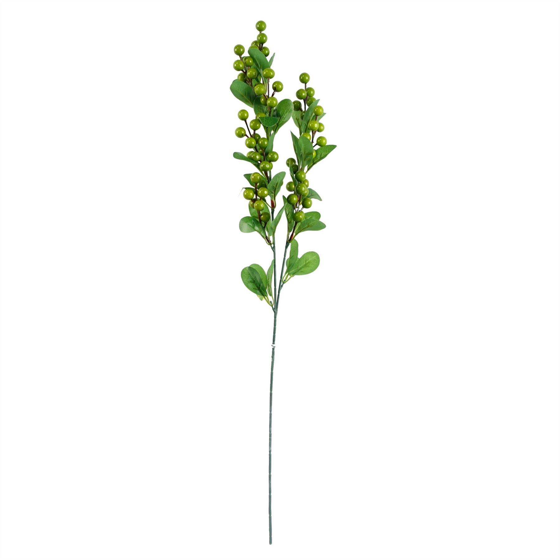 Pack of 6 x Artificial Foliage Green Berry Spray 70cm-4