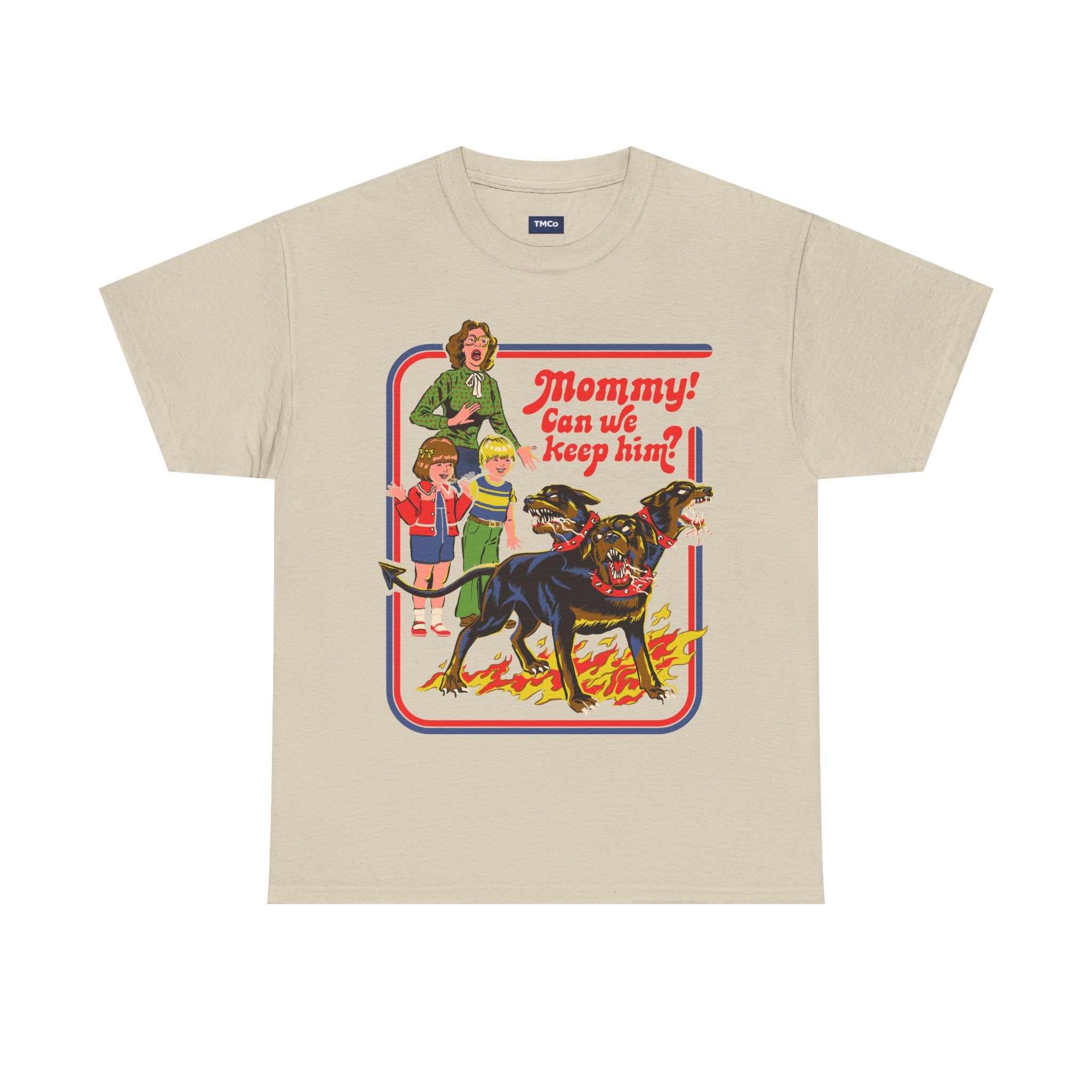 Vintage 'Mommy! Can We Keep Him?' Kids & Dog Graphic Tee