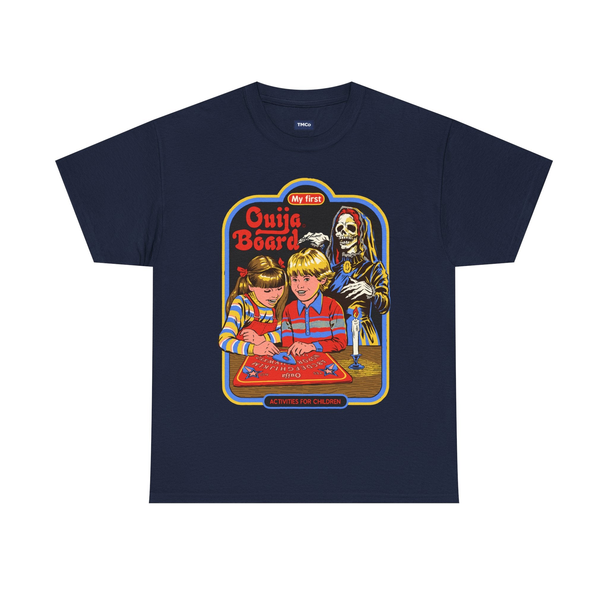 Ouija Board Kids T-Shirt — Retro Horror Graphic Tee (“My First Ouija Board”)