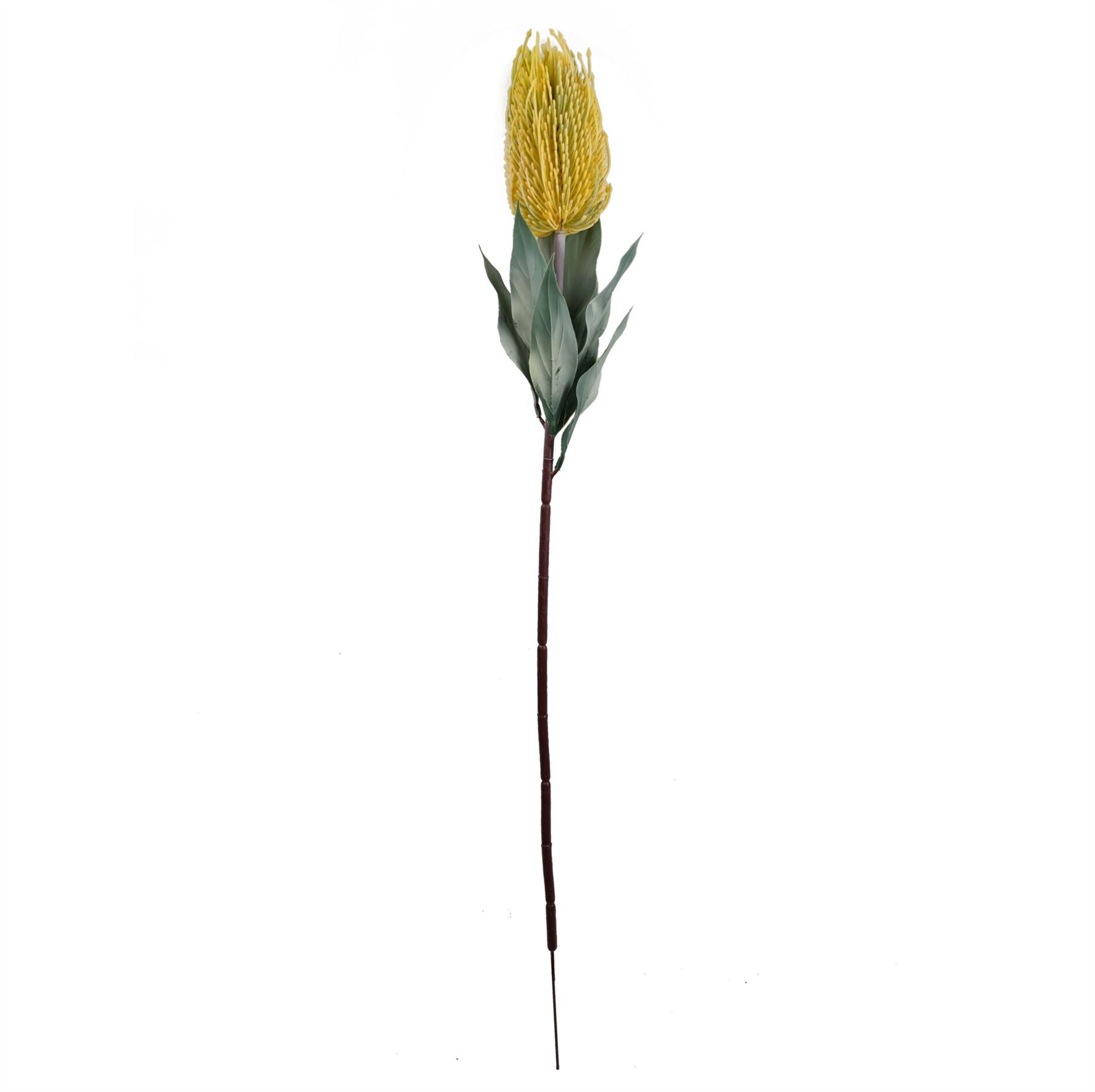 Pack of 6 x 75cm Banksia Menziesii Yellow Flower Stem Artificial-2