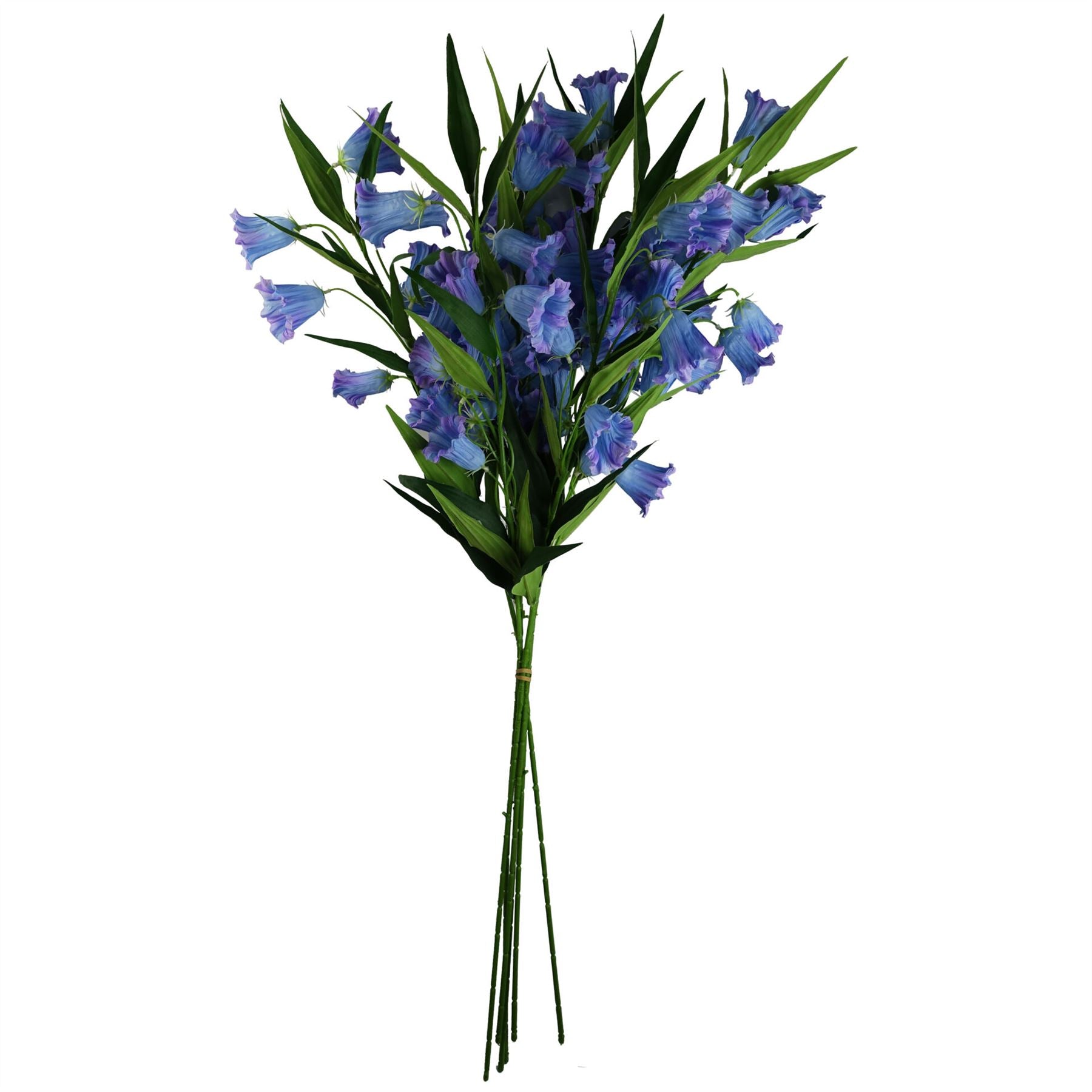 Pack of 6 x 100cm Trumpet Artificial Flower Stem Blue-1