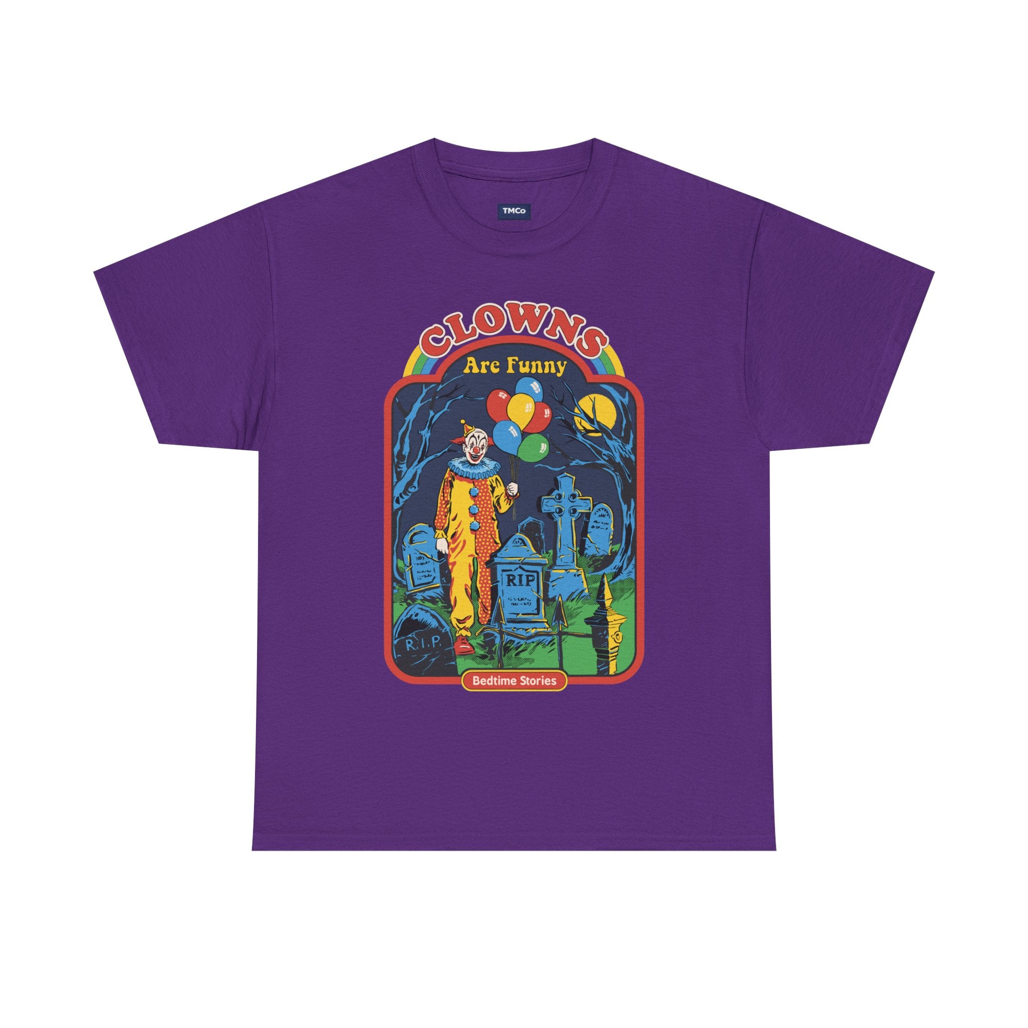 Horror Clown Tee — 'Clowns Are Funny' Vintage Graveyard Graphic T-Shirt