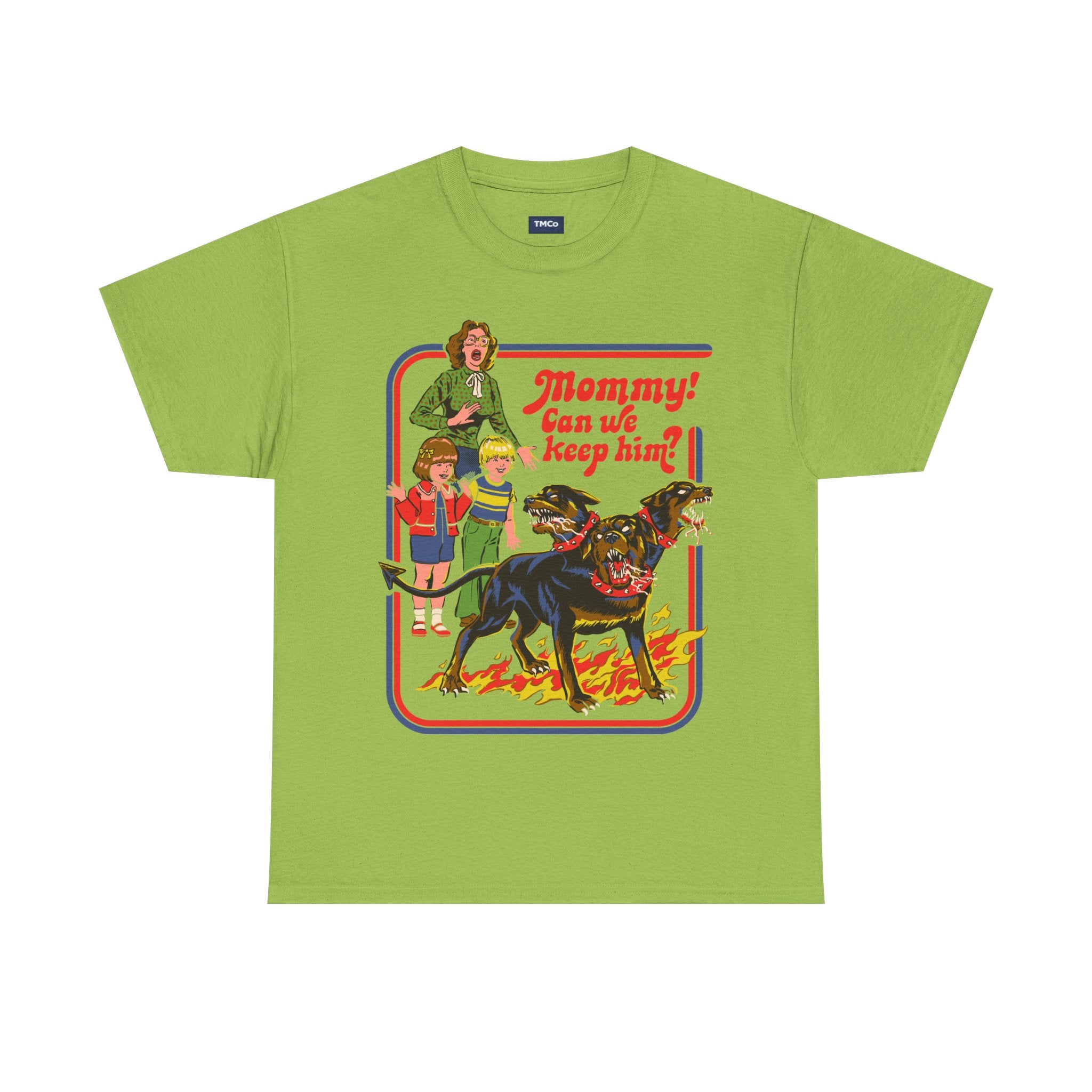 Vintage 'Mommy! Can We Keep Him?' Kids & Dog Graphic Tee