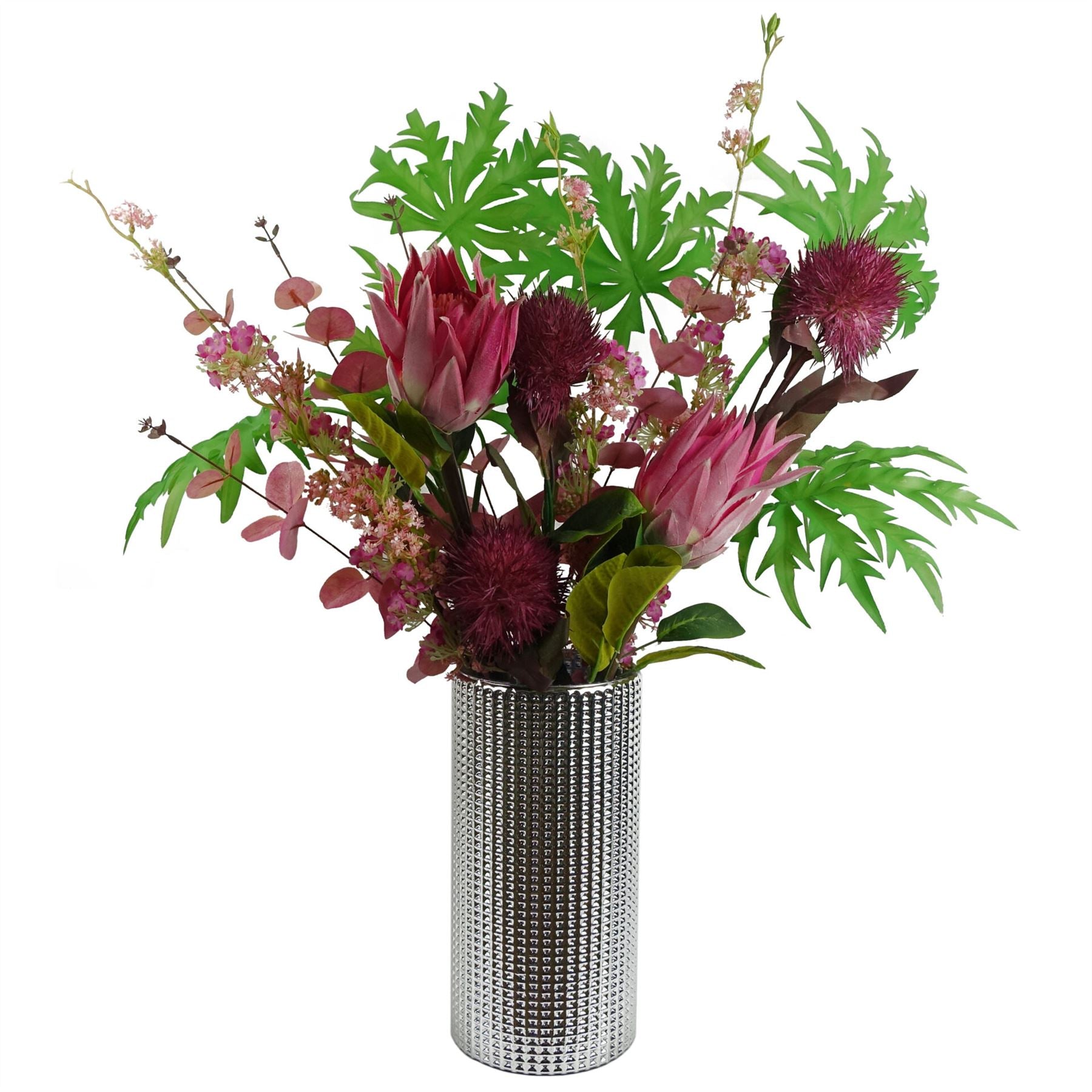 Pack of 6 x 65cm Protea Sugarbush Flower Stem - Pink-1