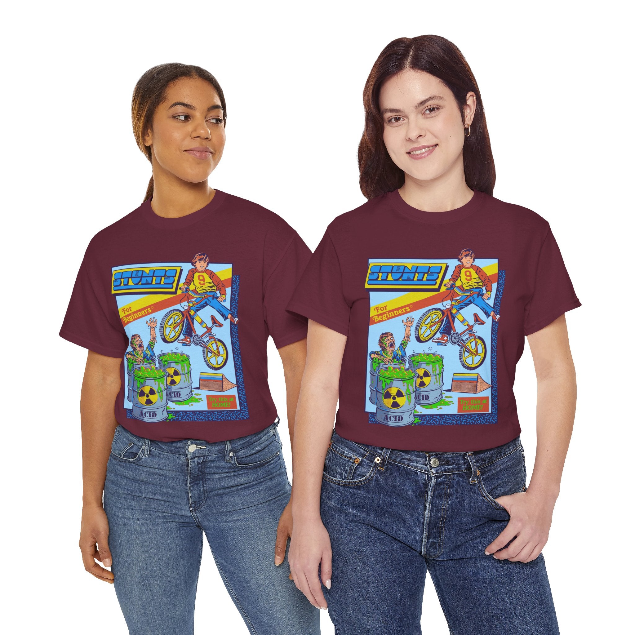 BMX Radioactive Stunt T-Shirt — Retro Bike Graphic Tee