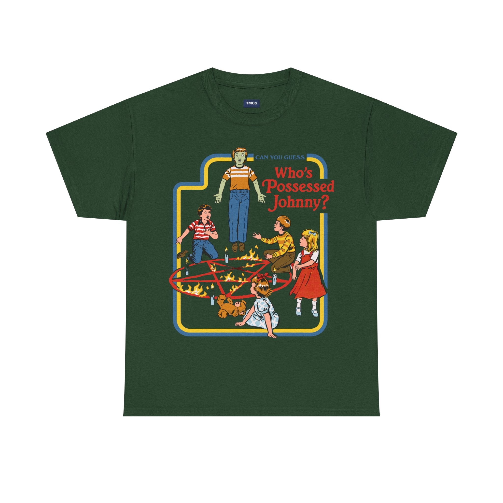 Who's Possessed Johnny? Retro Horror Kids Graphic Tee