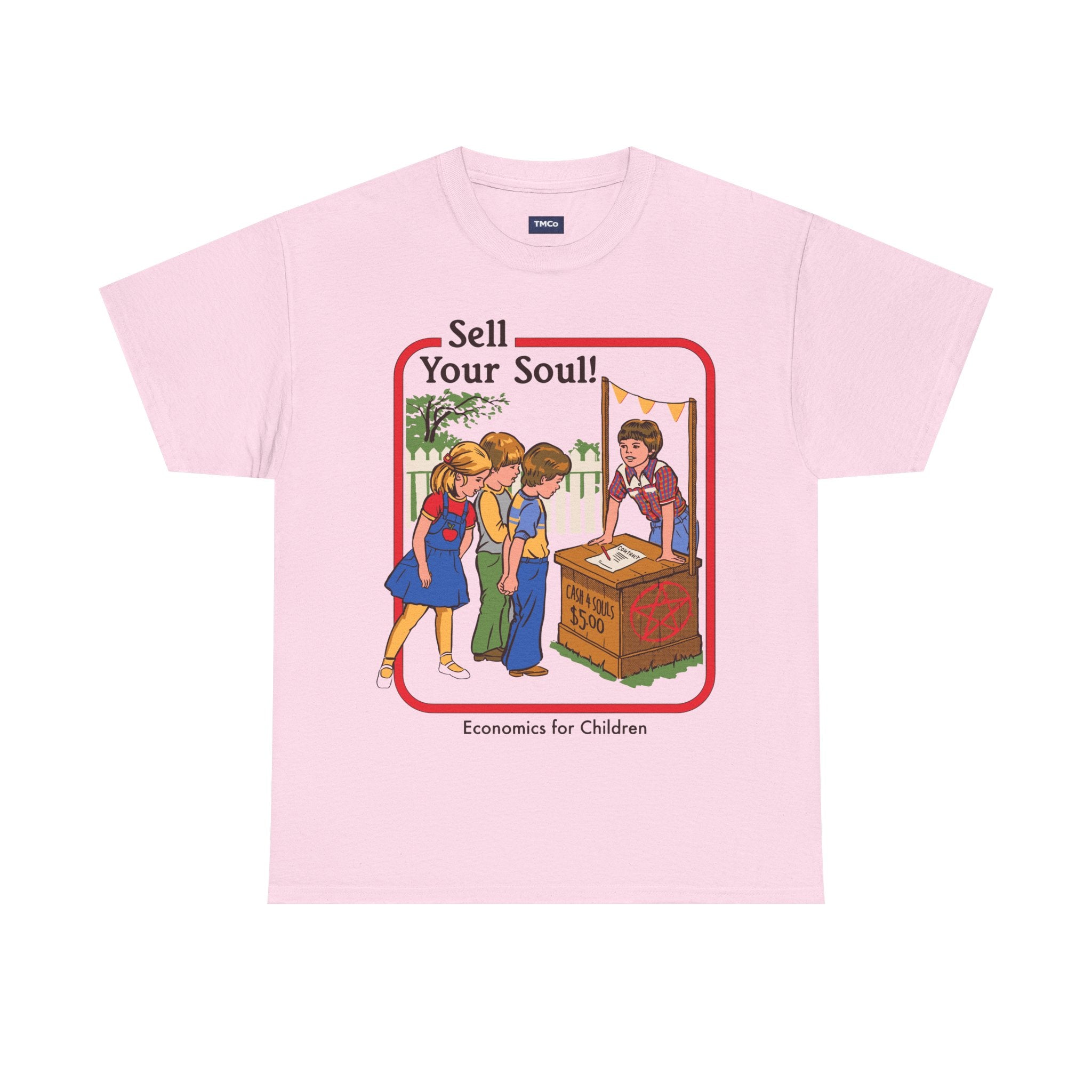 Sell Your Soul! T-Shirt — Retro 'Economics for Children' Vintage Illustration Tee