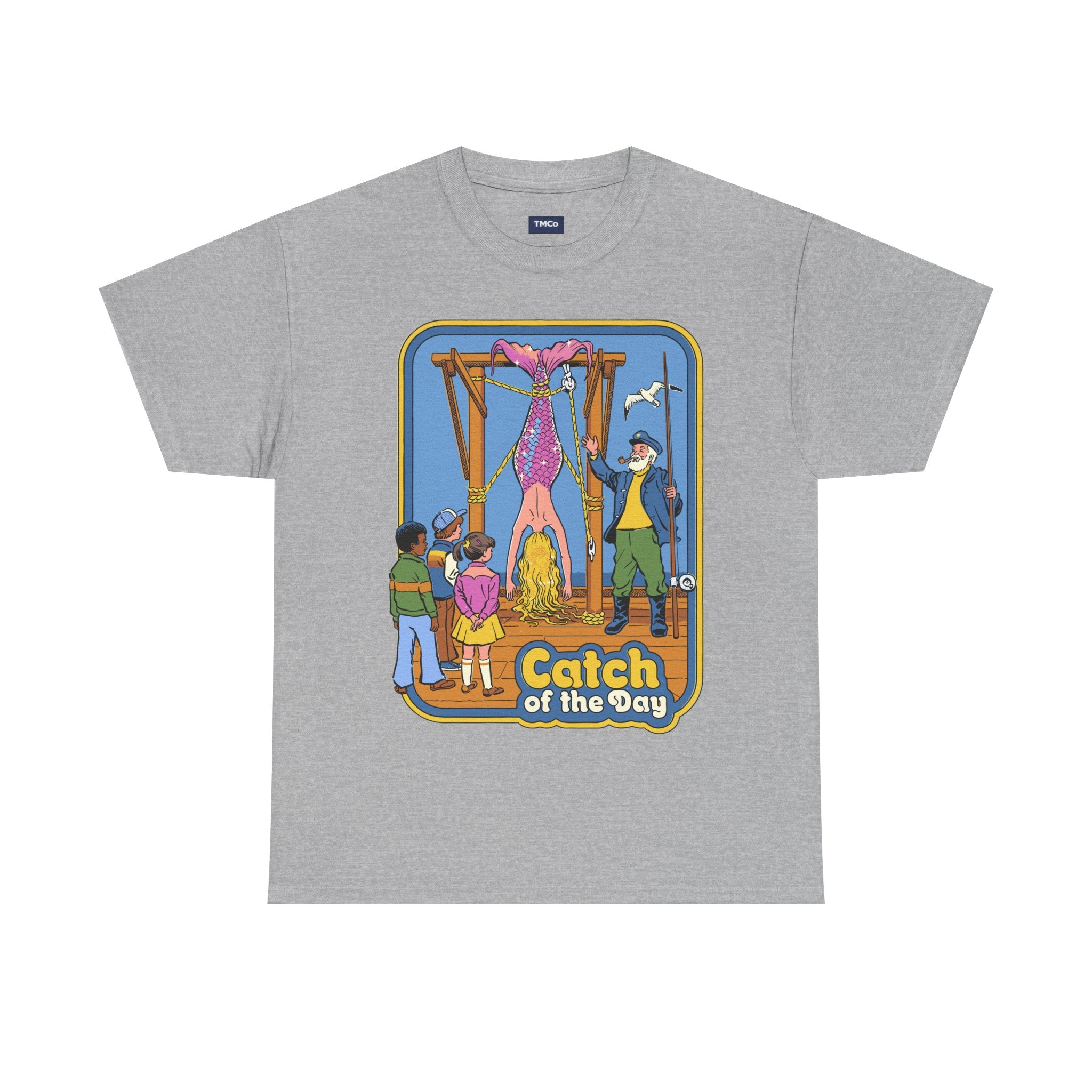 Catch of the Day T‑Shirt — Retro Fisherman Cartoon Tee