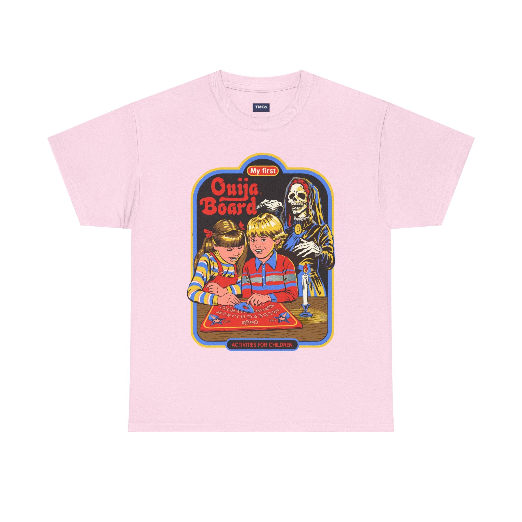 Ouija Board Kids T-Shirt — Retro Horror Graphic Tee (“My First Ouija Board”)