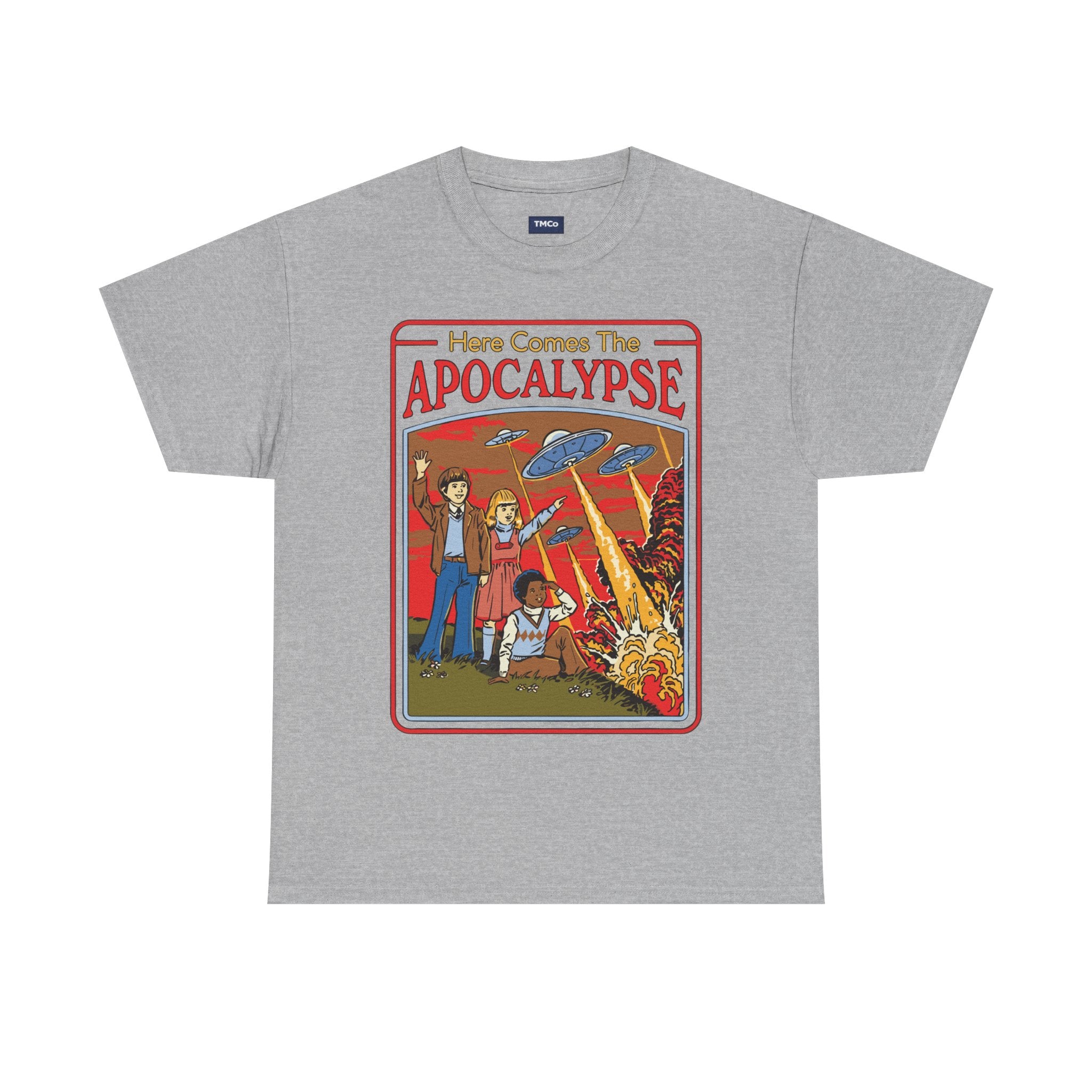 Apocalypse Retro Tee — "Here Comes The Apocalypse" Vintage Sci‑Fi Graphic T-Shirt