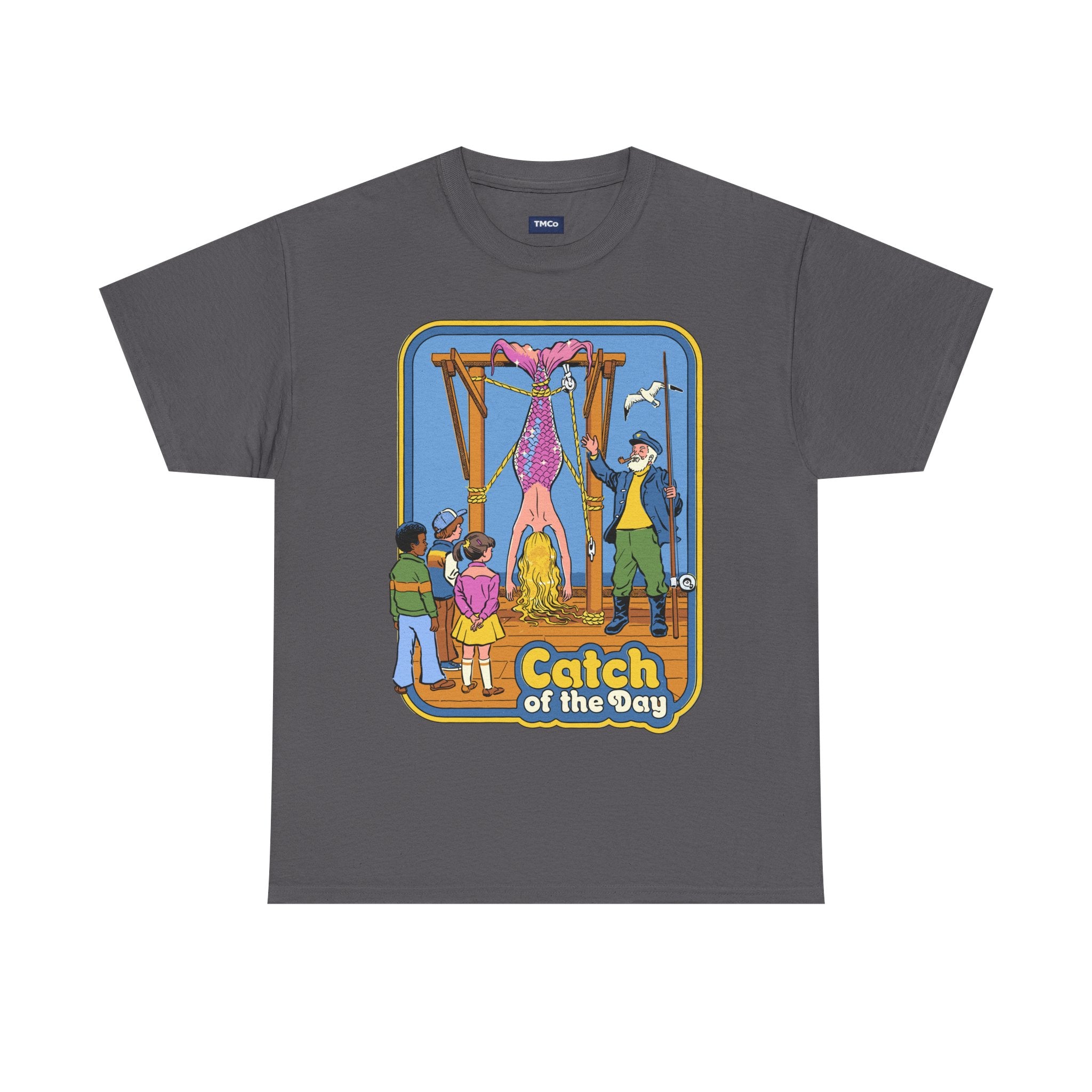 Catch of the Day T‑Shirt — Retro Fisherman Cartoon Tee
