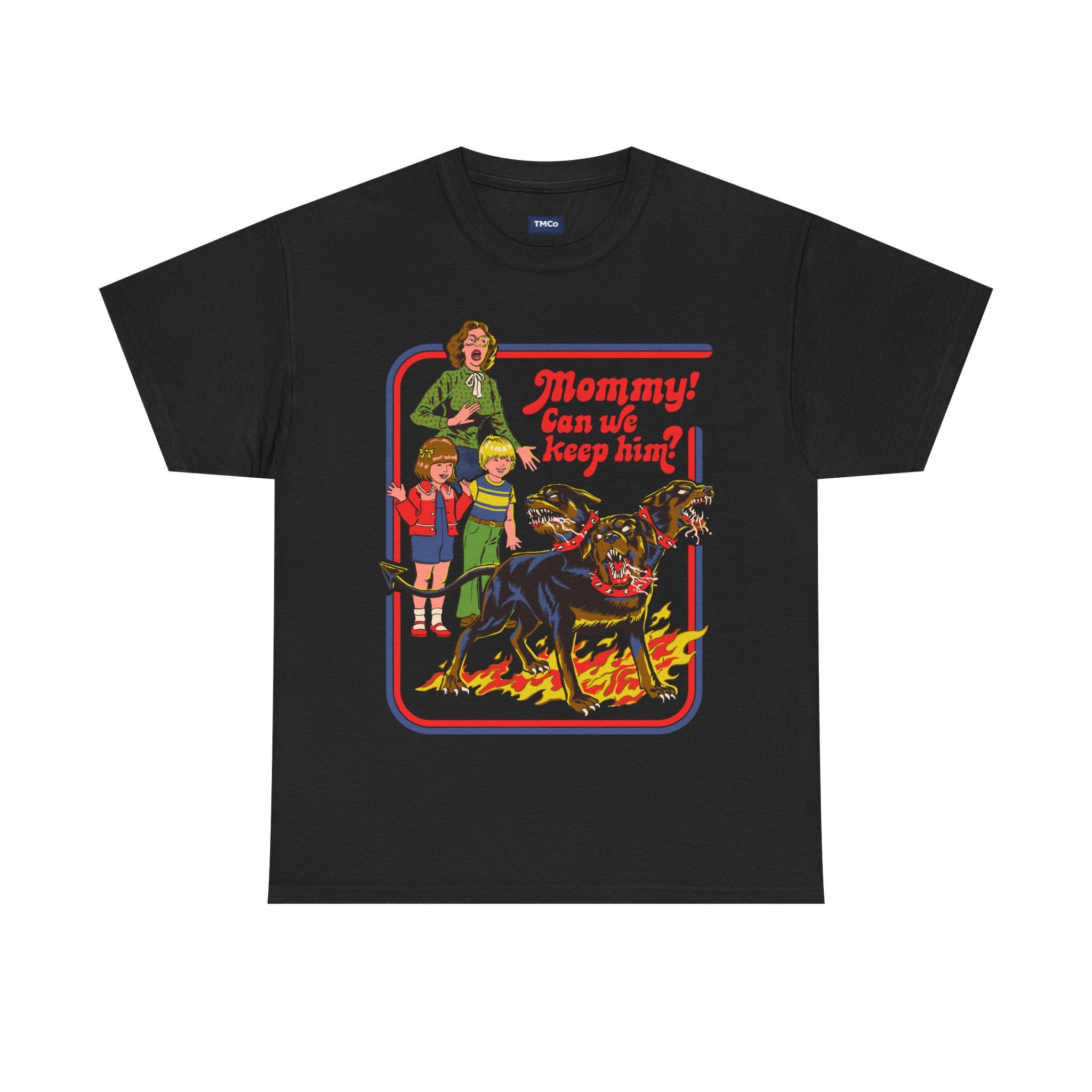Vintage 'Mommy! Can We Keep Him?' Kids & Dog Graphic Tee