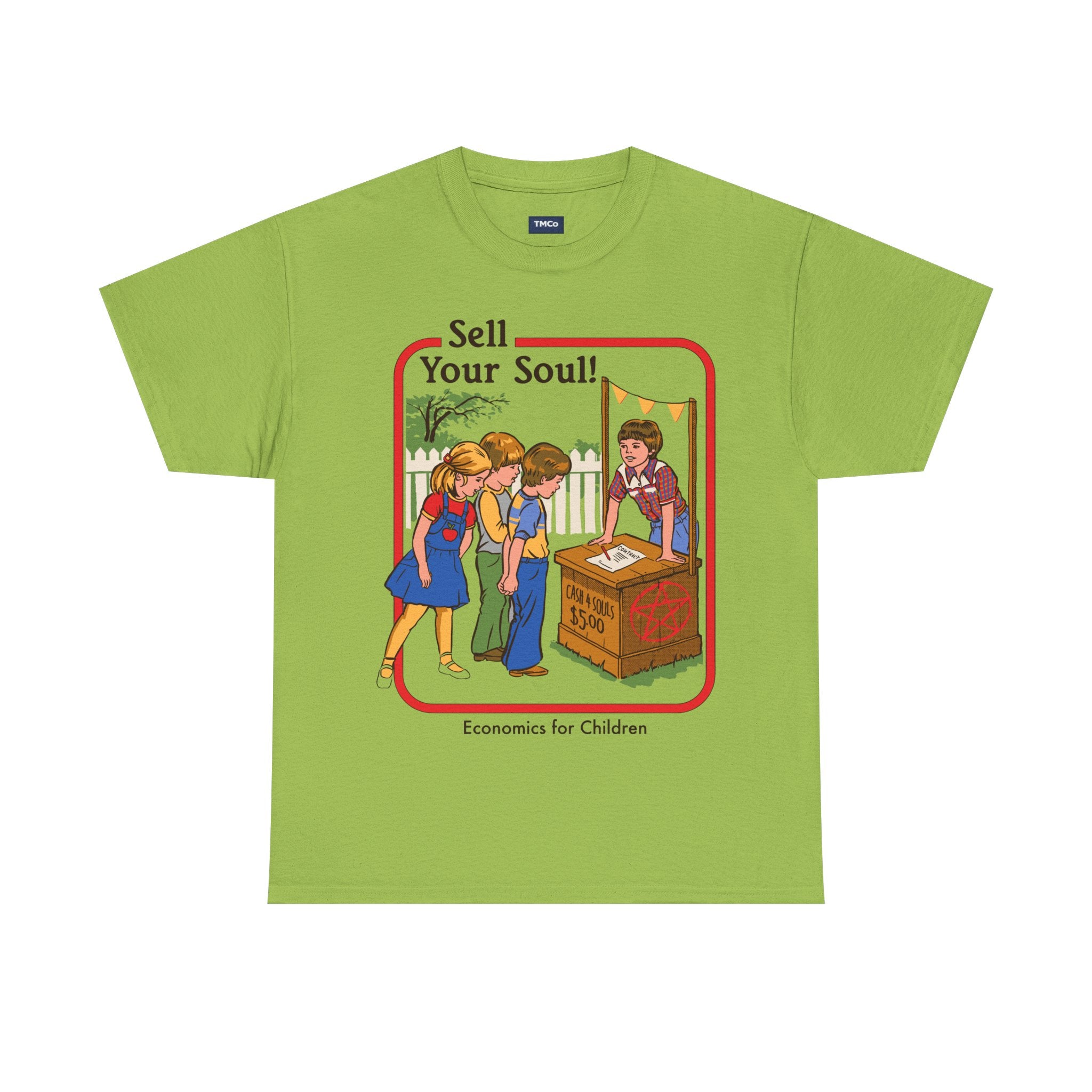 Sell Your Soul! T-Shirt — Retro 'Economics for Children' Vintage Illustration Tee