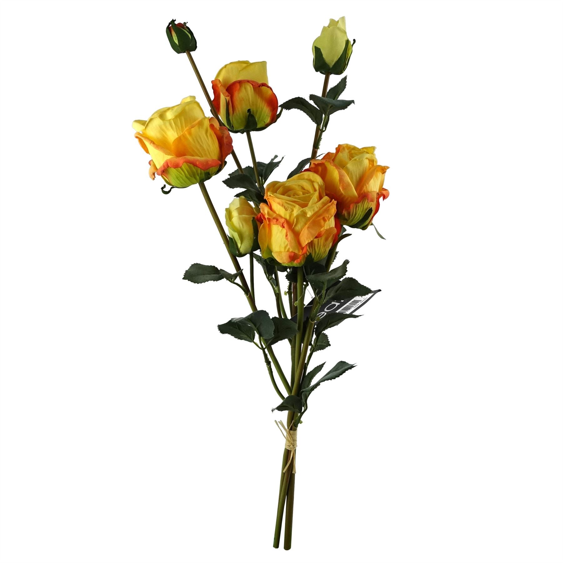 6 x Yellow Rose Artificial Flowers-1