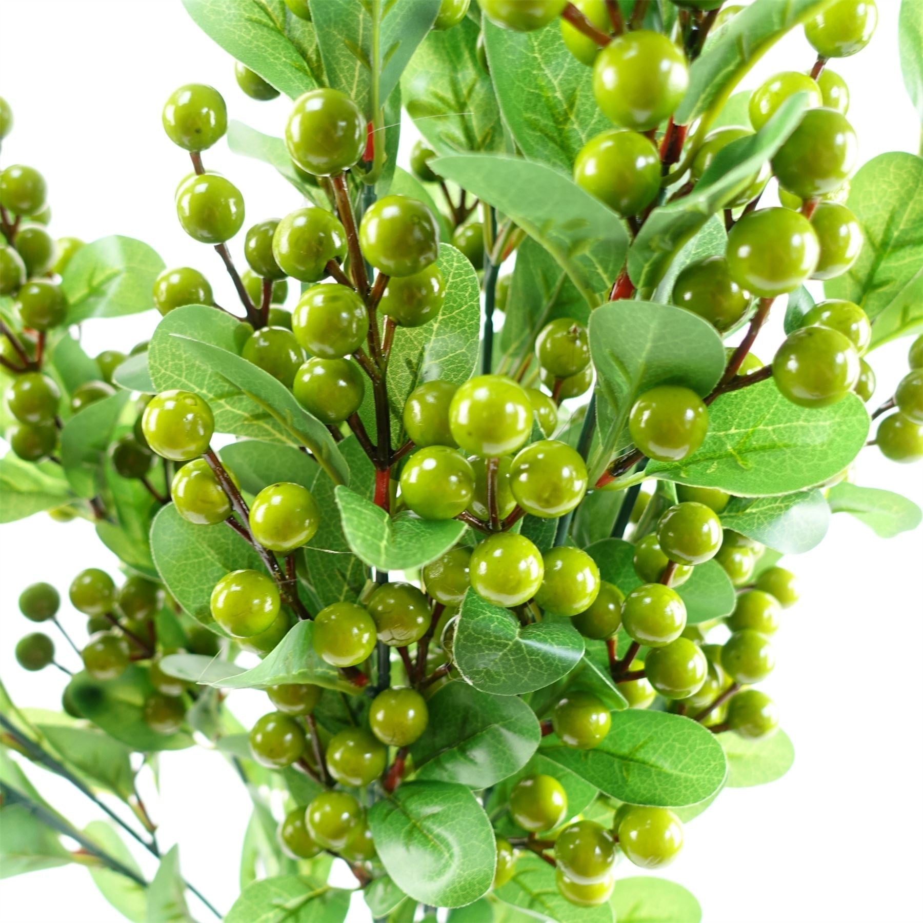 Pack of 6 x Artificial Foliage Green Berry Spray 70cm-2