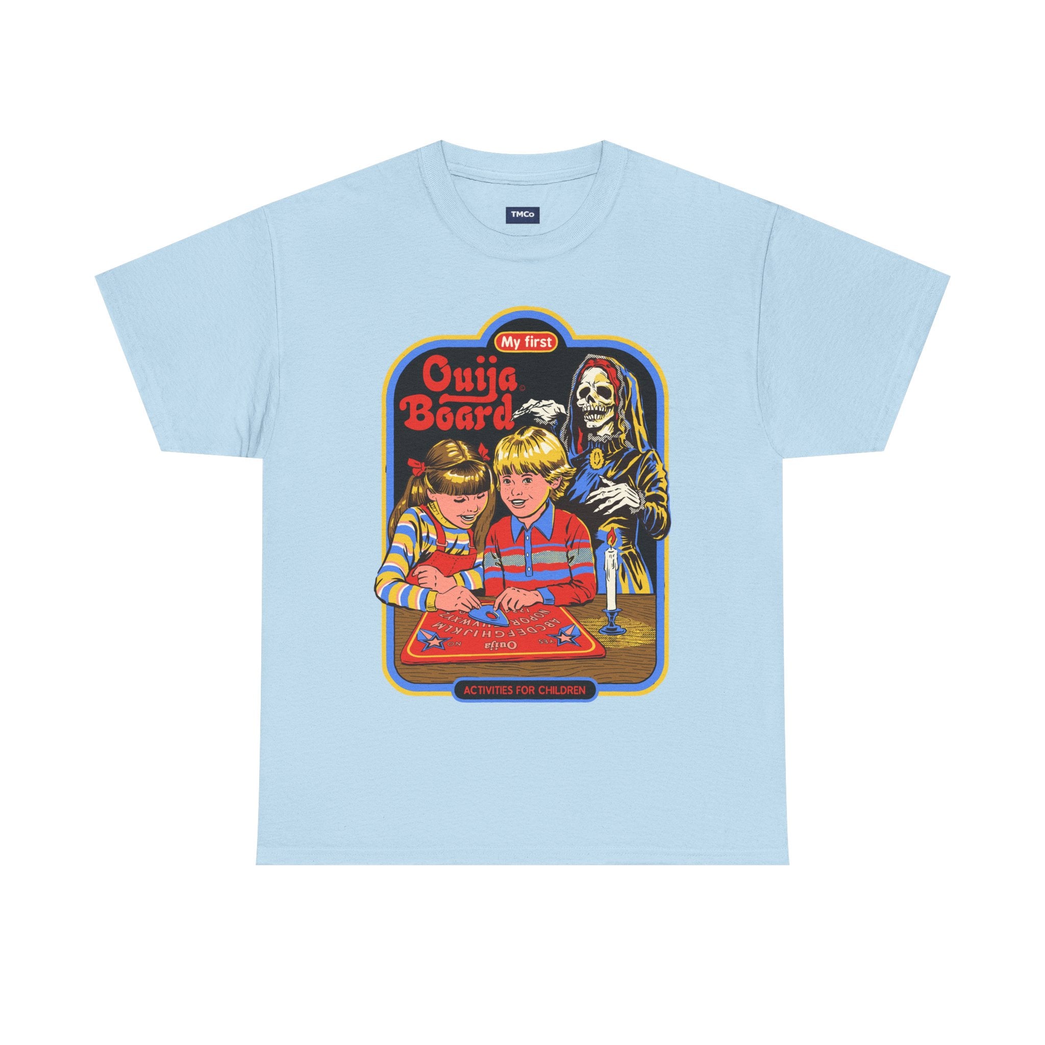 Ouija Board Kids T-Shirt — Retro Horror Graphic Tee (“My First Ouija Board”)