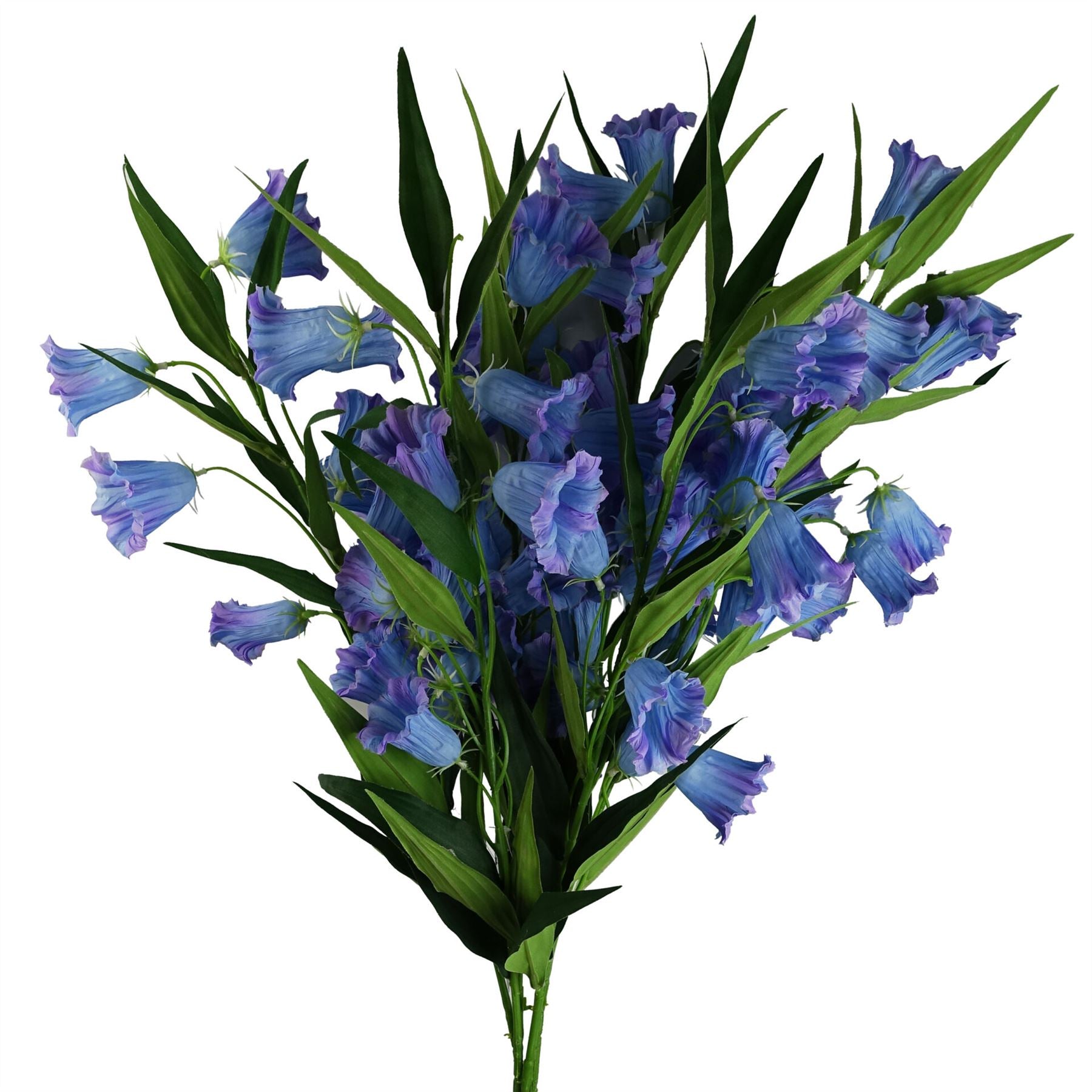 Pack of 6 x 100cm Trumpet Artificial Flower Stem Blue-0