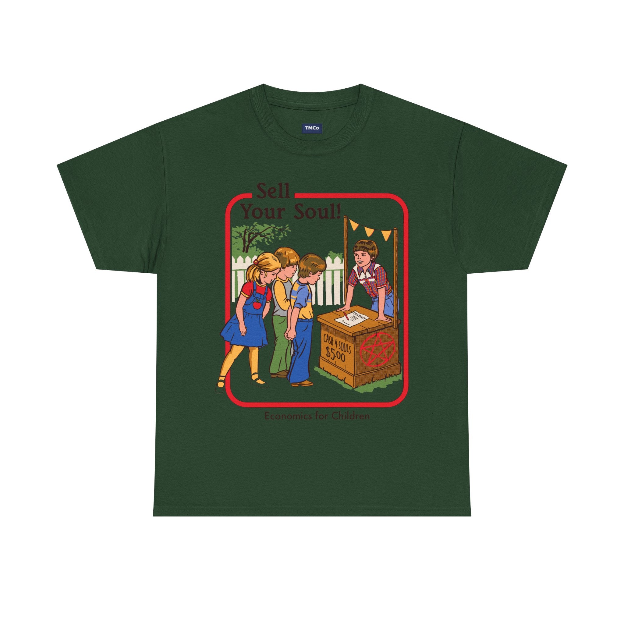 Sell Your Soul! T-Shirt — Retro 'Economics for Children' Vintage Illustration Tee