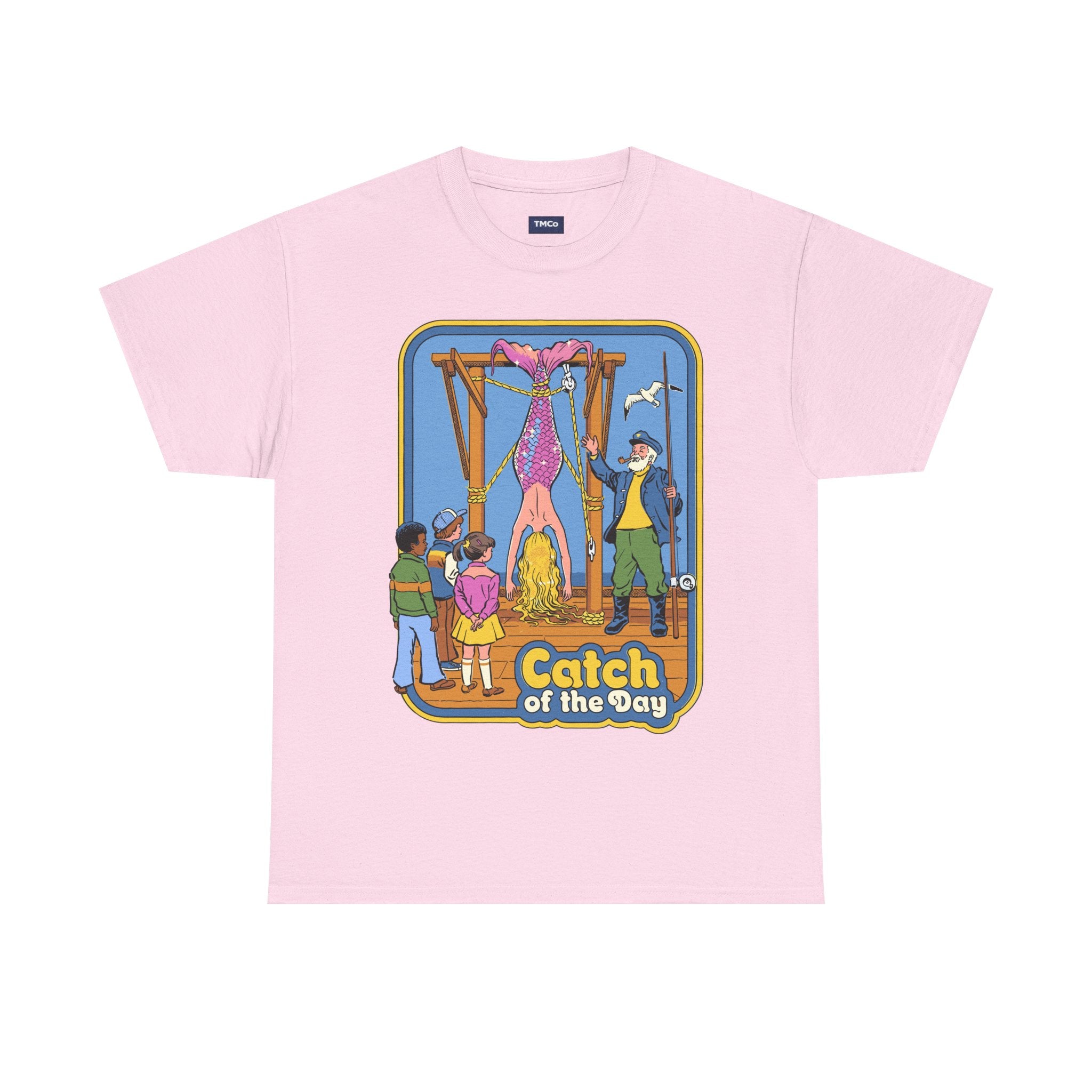Catch of the Day T‑Shirt — Retro Fisherman Cartoon Tee