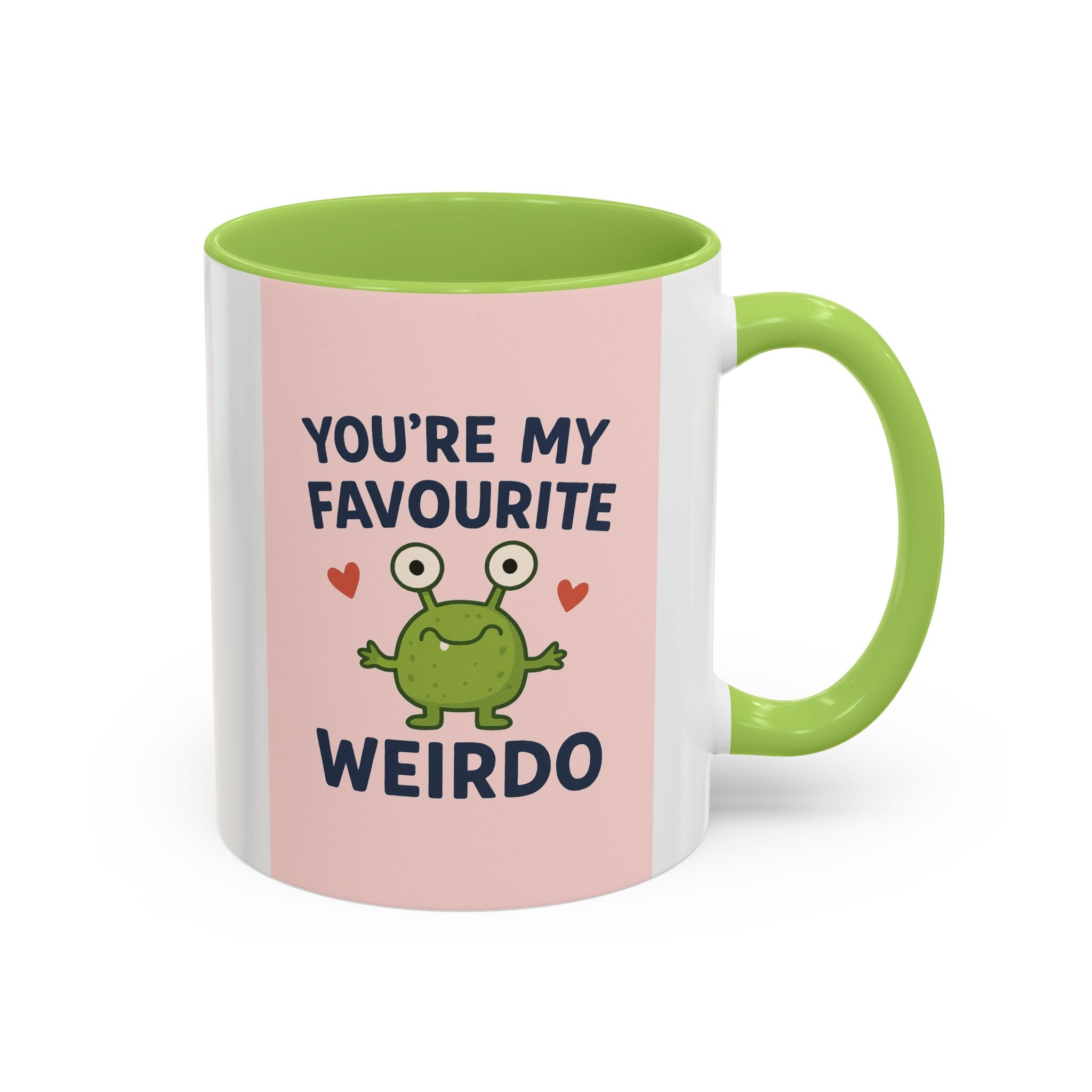 Funny 'You’re My Favourite Weirdo' Accent Coffee Mug — Cute Frog Gift