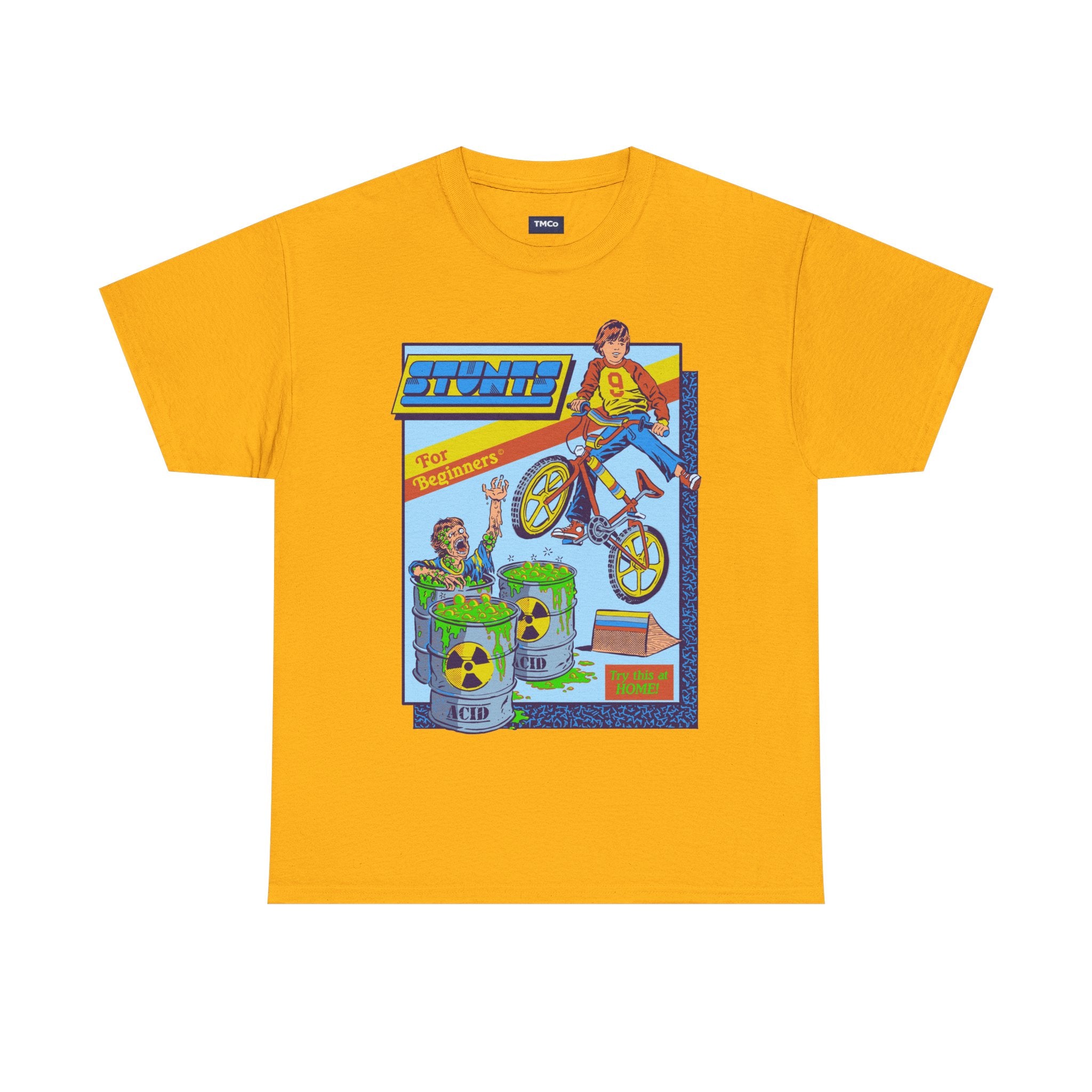 BMX Radioactive Stunt T-Shirt — Retro Bike Graphic Tee