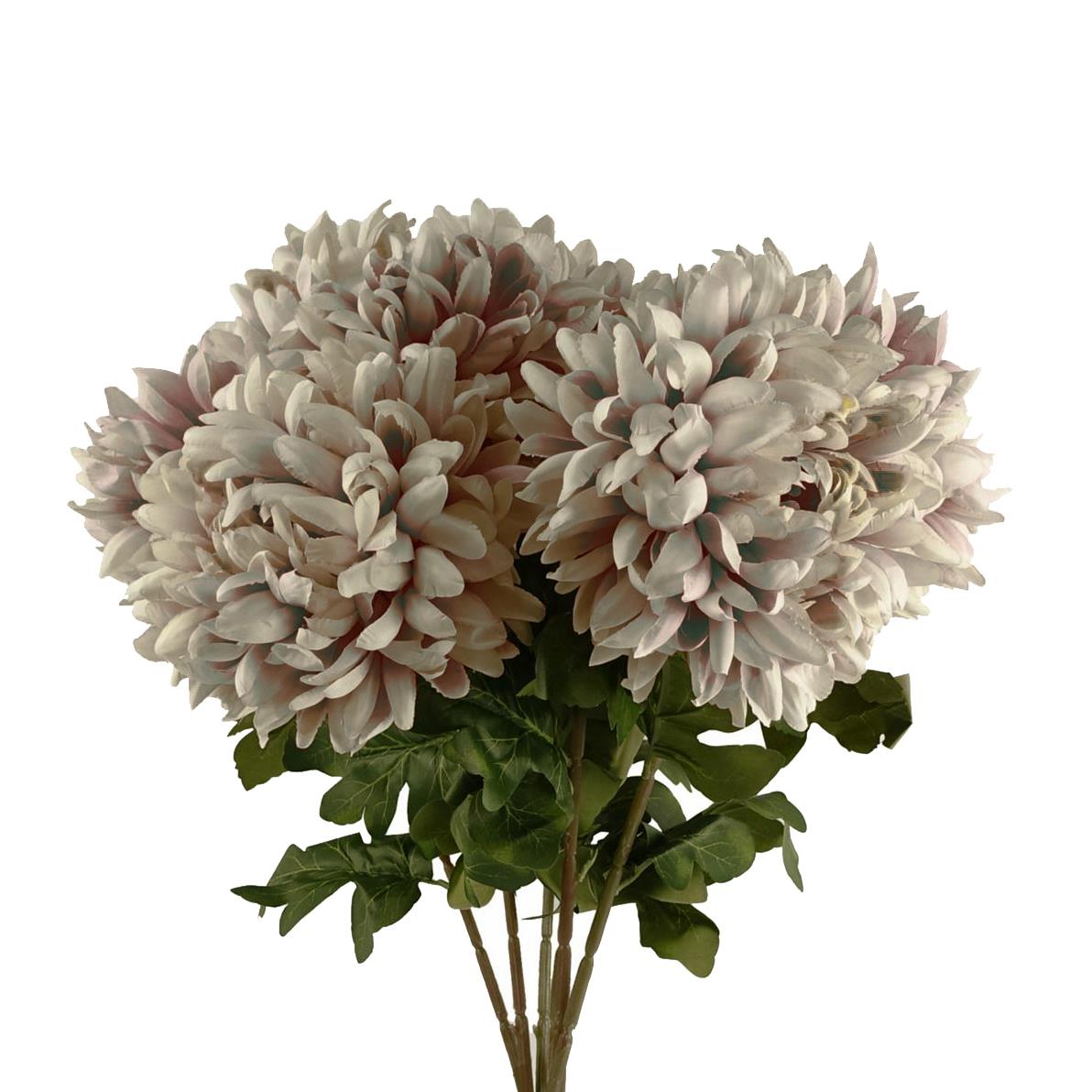 Pack of 6 x 75cm Extra Large Reflex Chrysanthemum - Mushroom-0