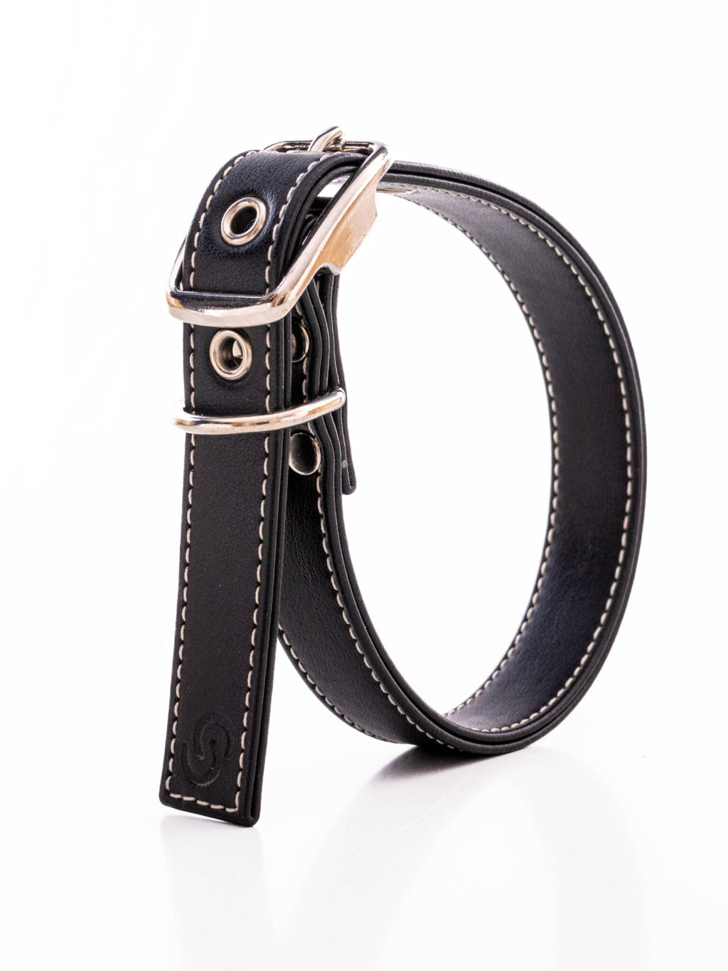 Classic Black Dog Collar (Vegan Apple Leather) – by Skylos Collective