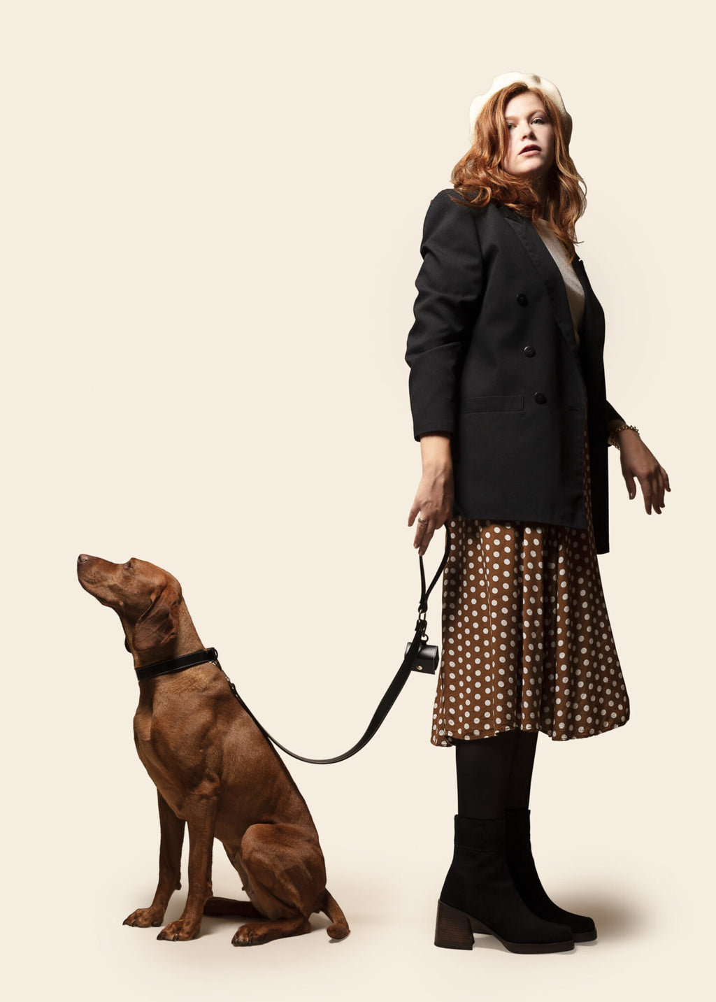 Classic Black Dog Collar (Vegan Apple Leather) – by Skylos Collective