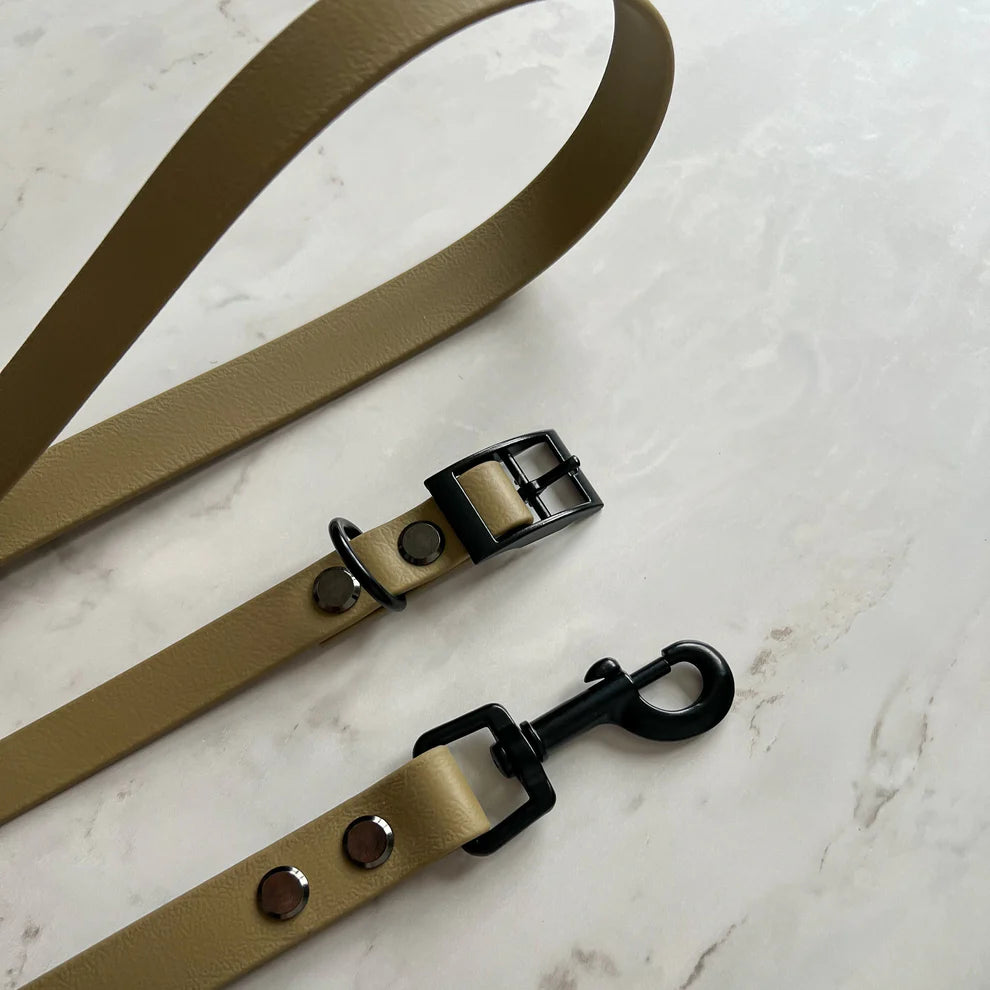 Waterproof Dog Collar + Dog Lead Bundle (Sage) – by Furry Tails
