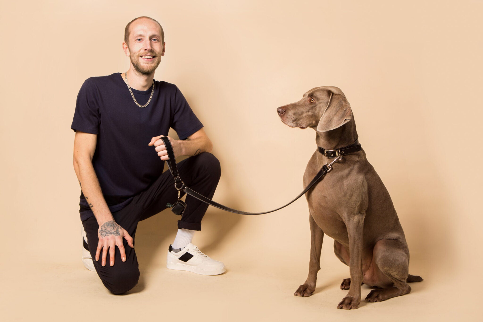 Classic Black Dog Collar (Vegan Apple Leather) – by Skylos Collective