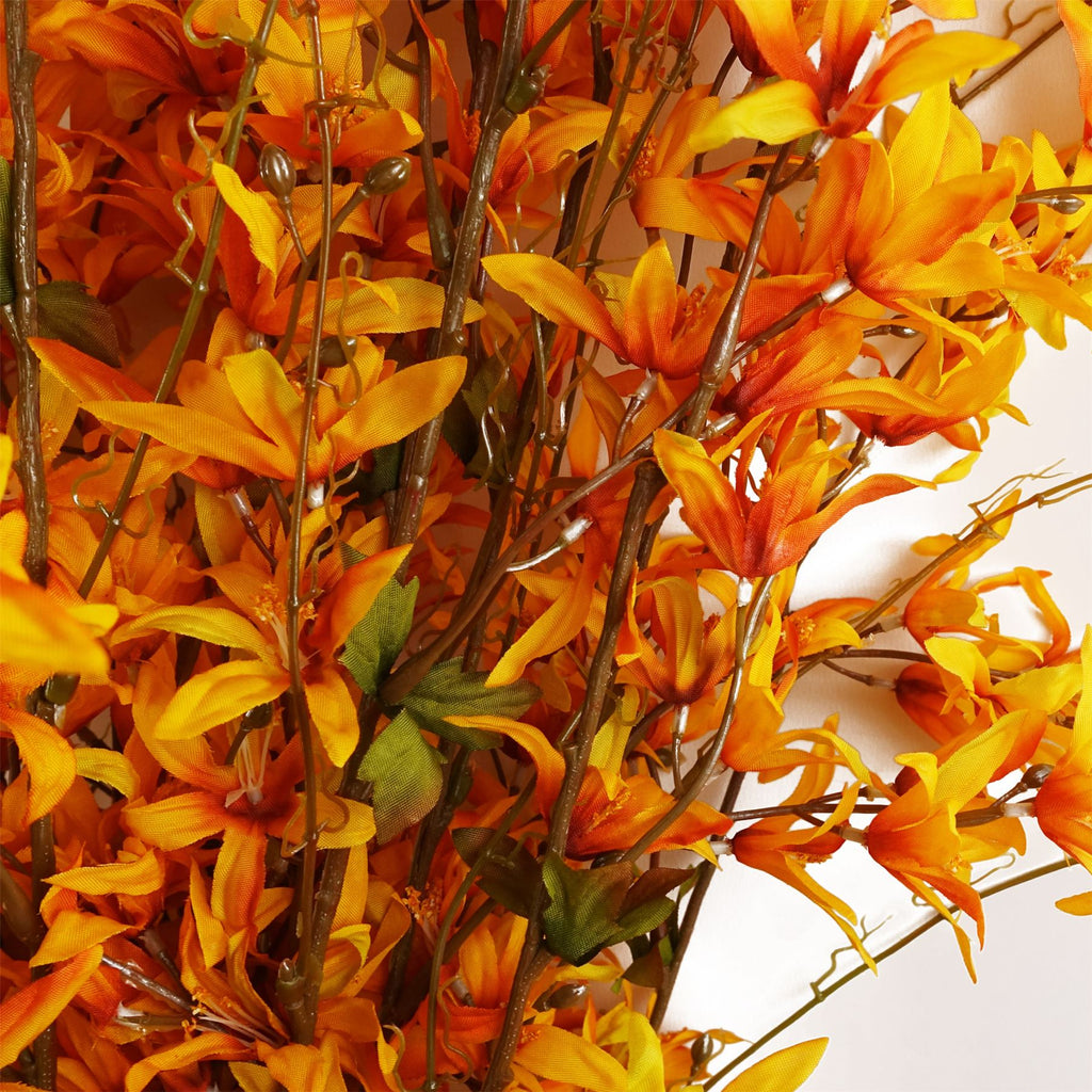 Leaf Design 6x 130cm Yellow Blossom Floral Spray Artificial-3